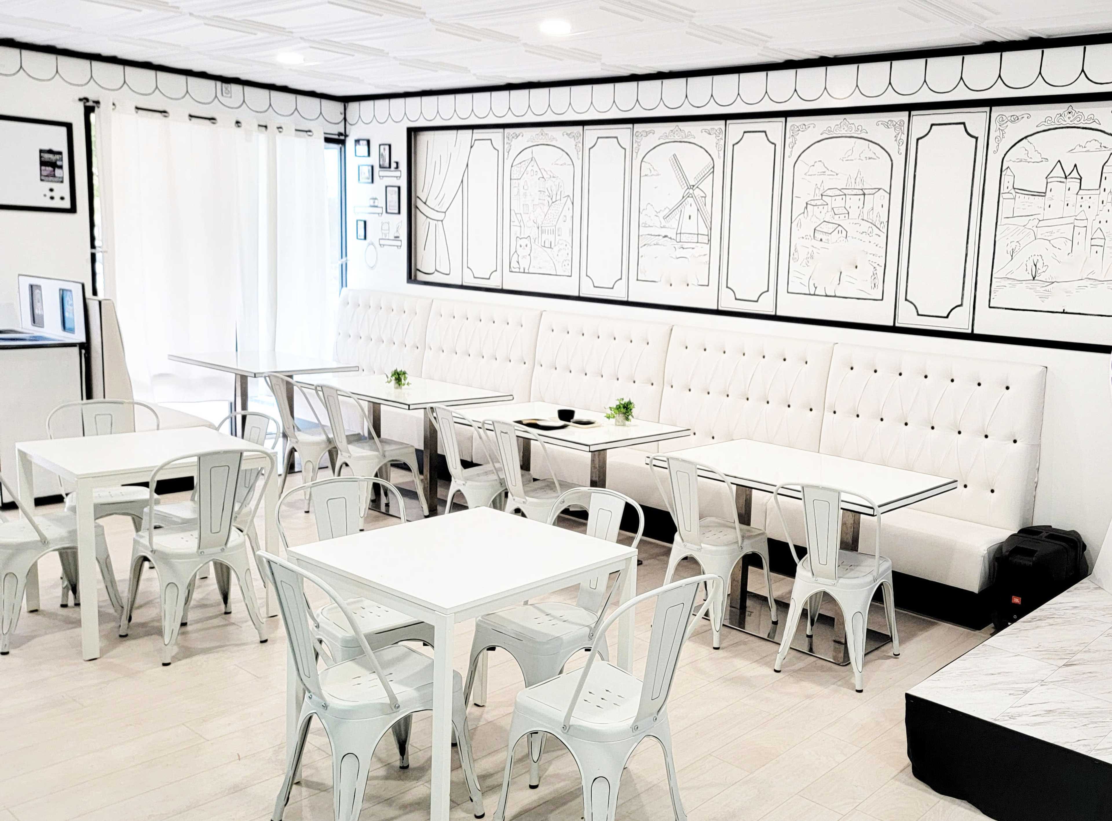 Cute Dainty French Cafe with Natural Lighting and Beautiful Interior Image in Arcadia, Arcadia, CA