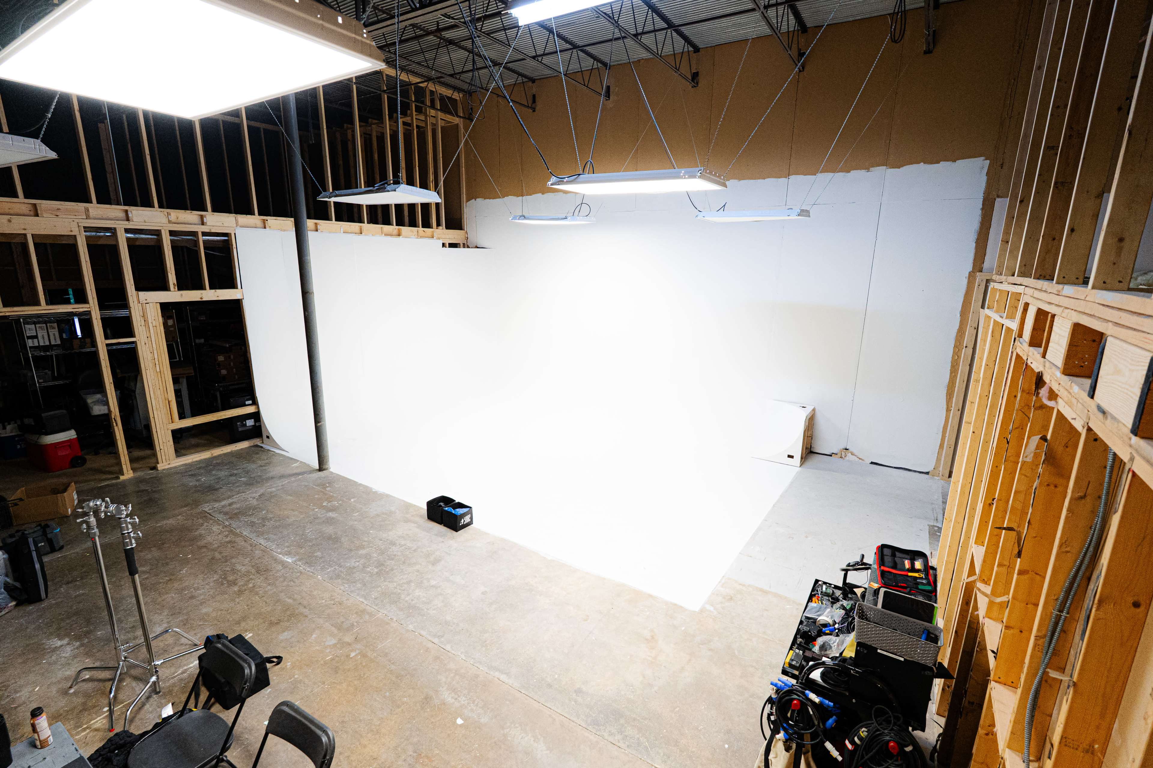 Studio B: Clean Industrial White Cyc Wall Image in Doraville, Atlanta, GA