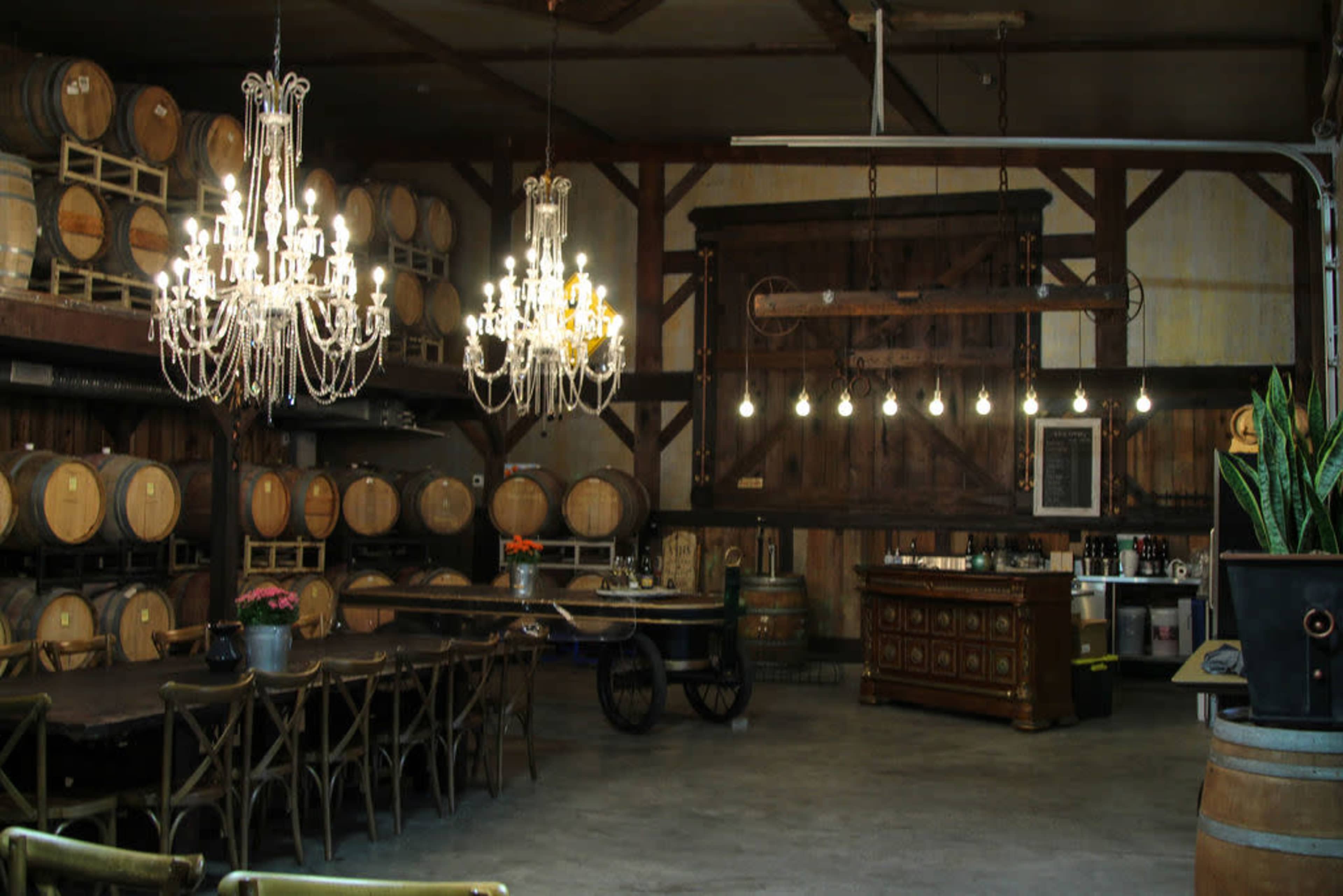 Seaside Pearl’s baronial style Barrel Room Image in Bradner, Abbotsford, BC