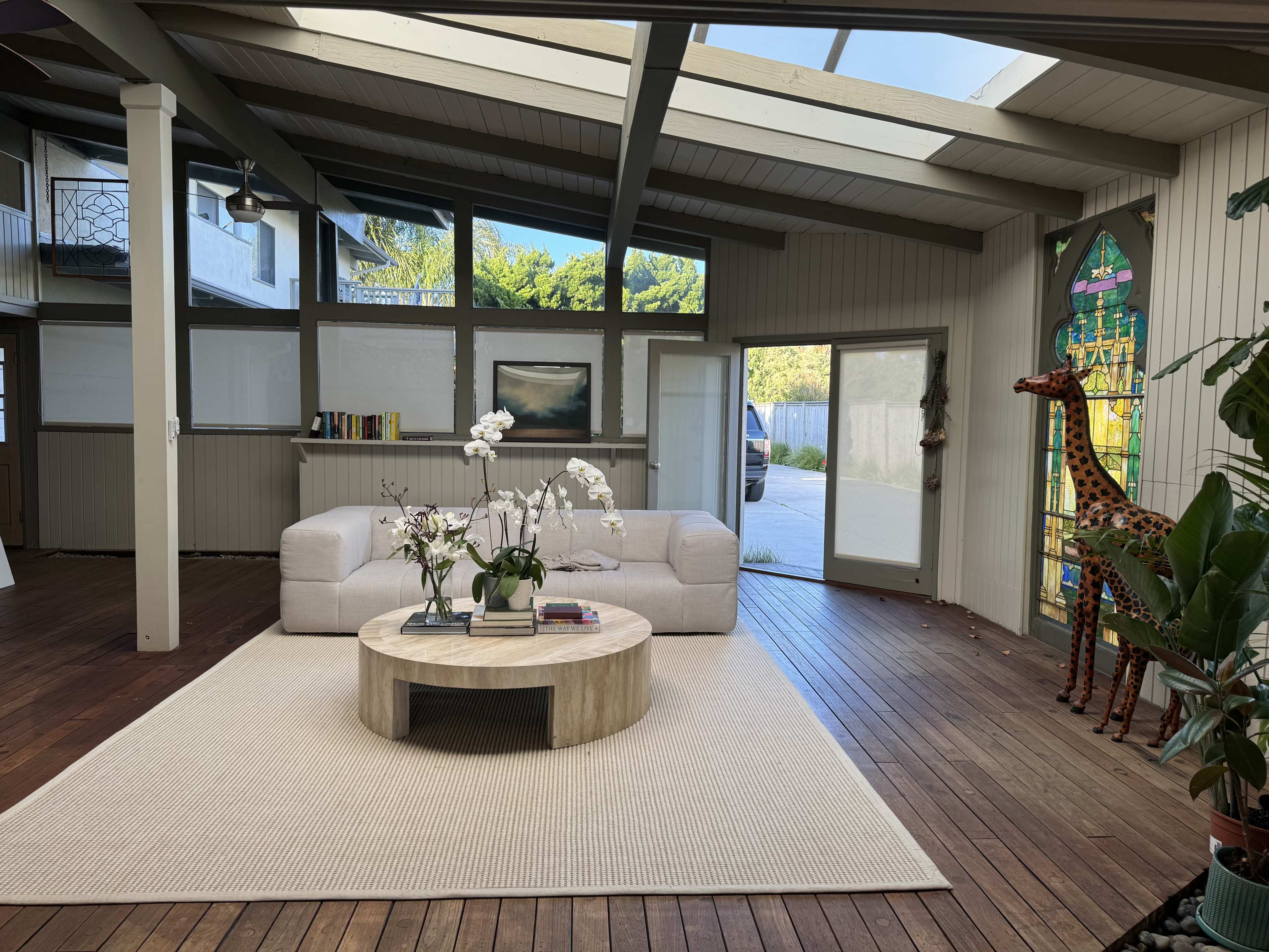 Original Malibu mid-century house with sweeping westward coastal views off Point Dume. Image in Central Malibu, Malibu, CA