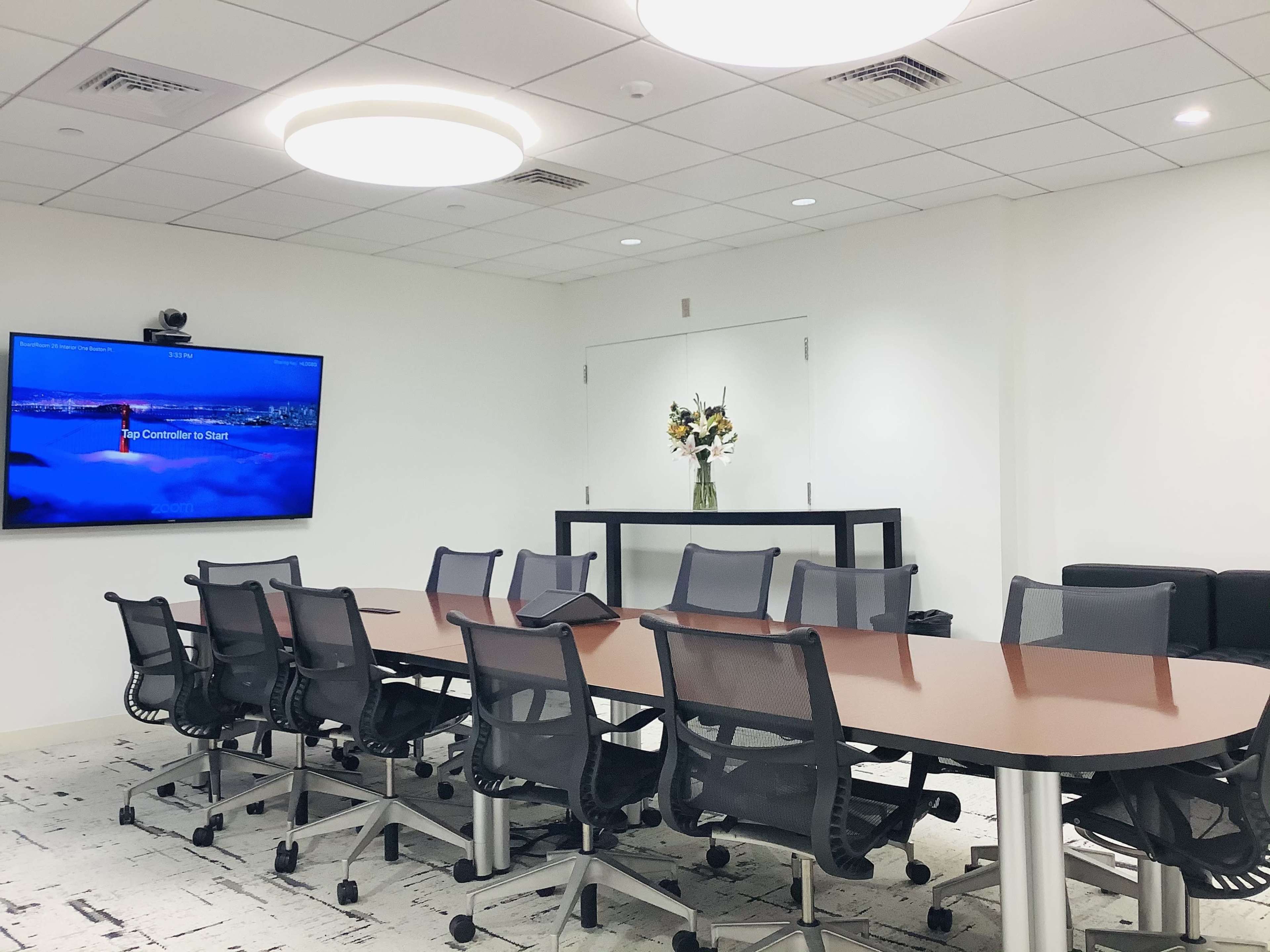 Executive Boardroom with Zoom System Image in Downtown, Boston, MA