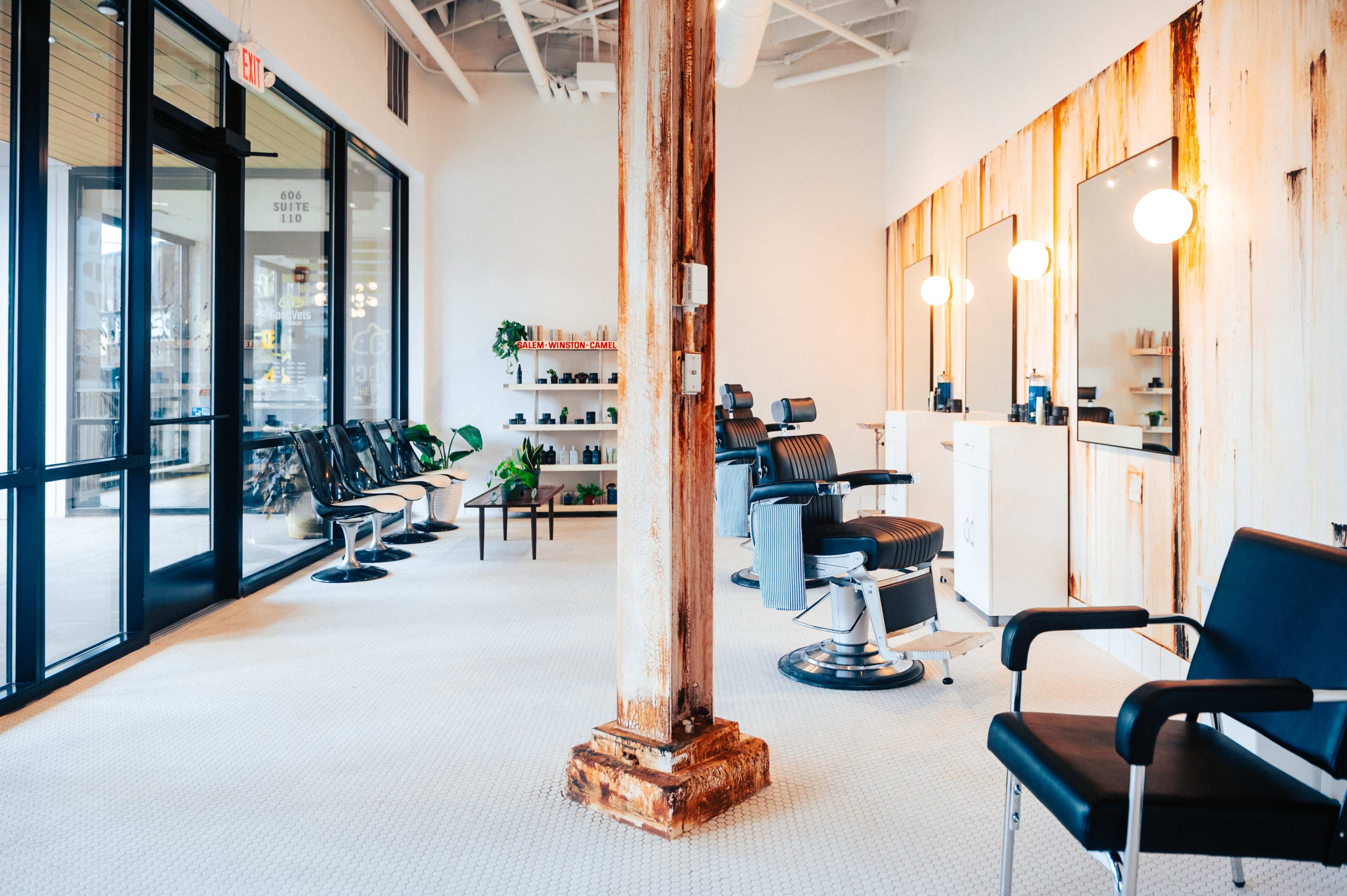 Mid century modern, Sexy, Barbershop speakeasy Image in The Gulch, Nashville, TN