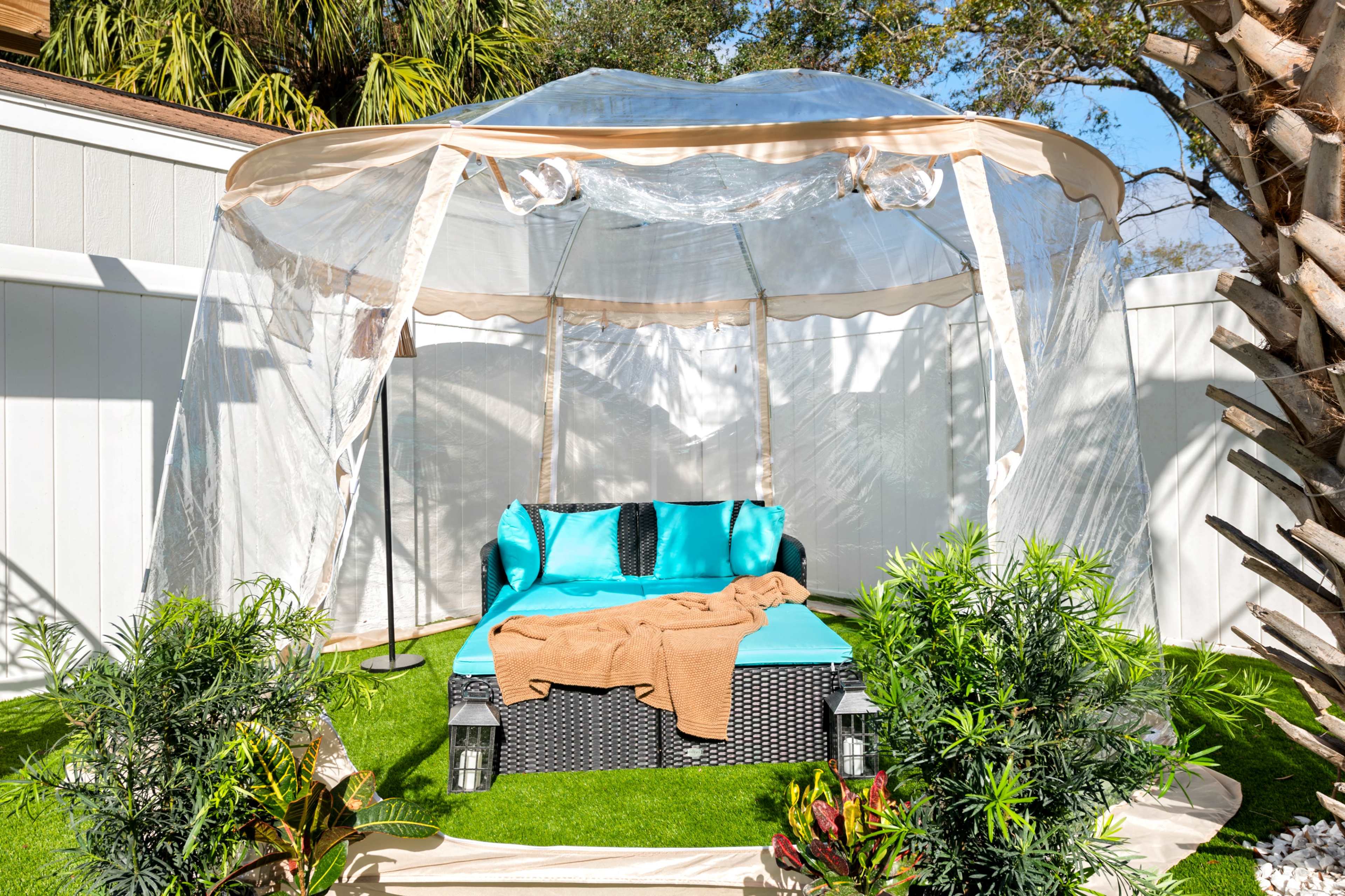 Luxe Glamping Adult Tent, Swings & Pergola Image in Northwest Tampa, Tampa, FL