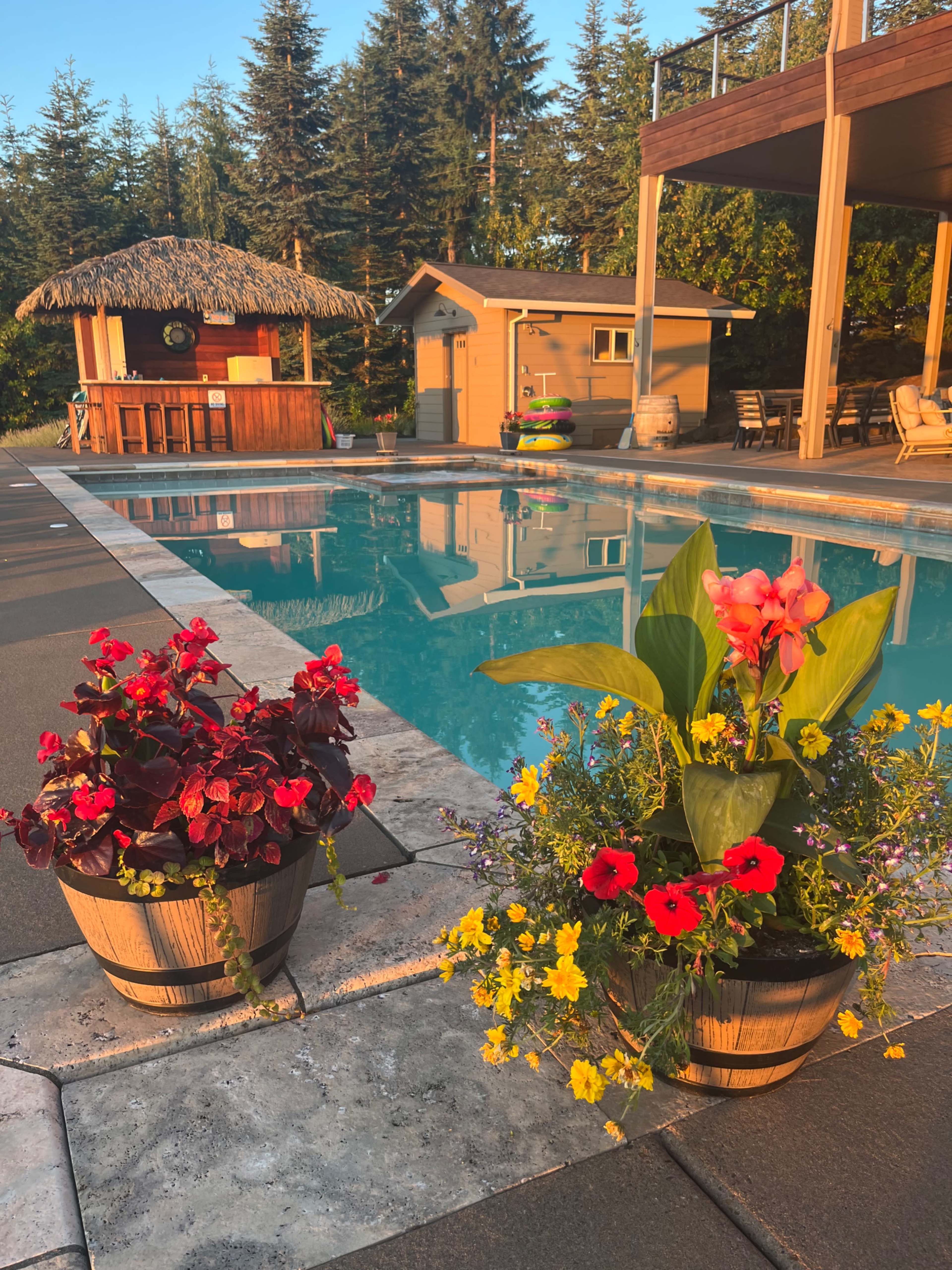 Private pool, hot tub and vineyard in a rural setting Image in , Sherwood, OR