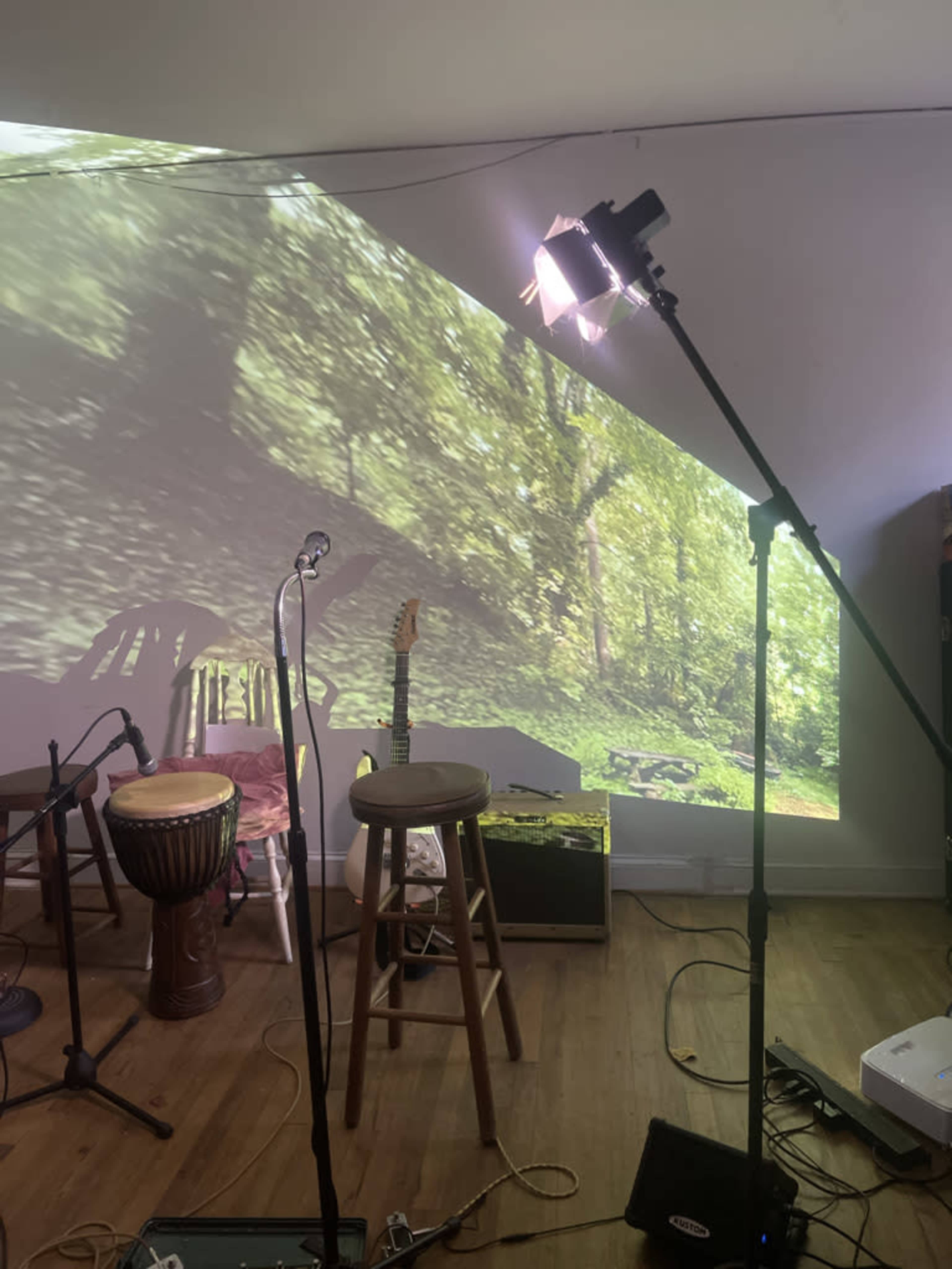 Indoor and Outdoor event space. Great for band rehearsals, music or live performance and theater events, photoshoots, and filming projects. Image in Emory Village, Atlanta, GA