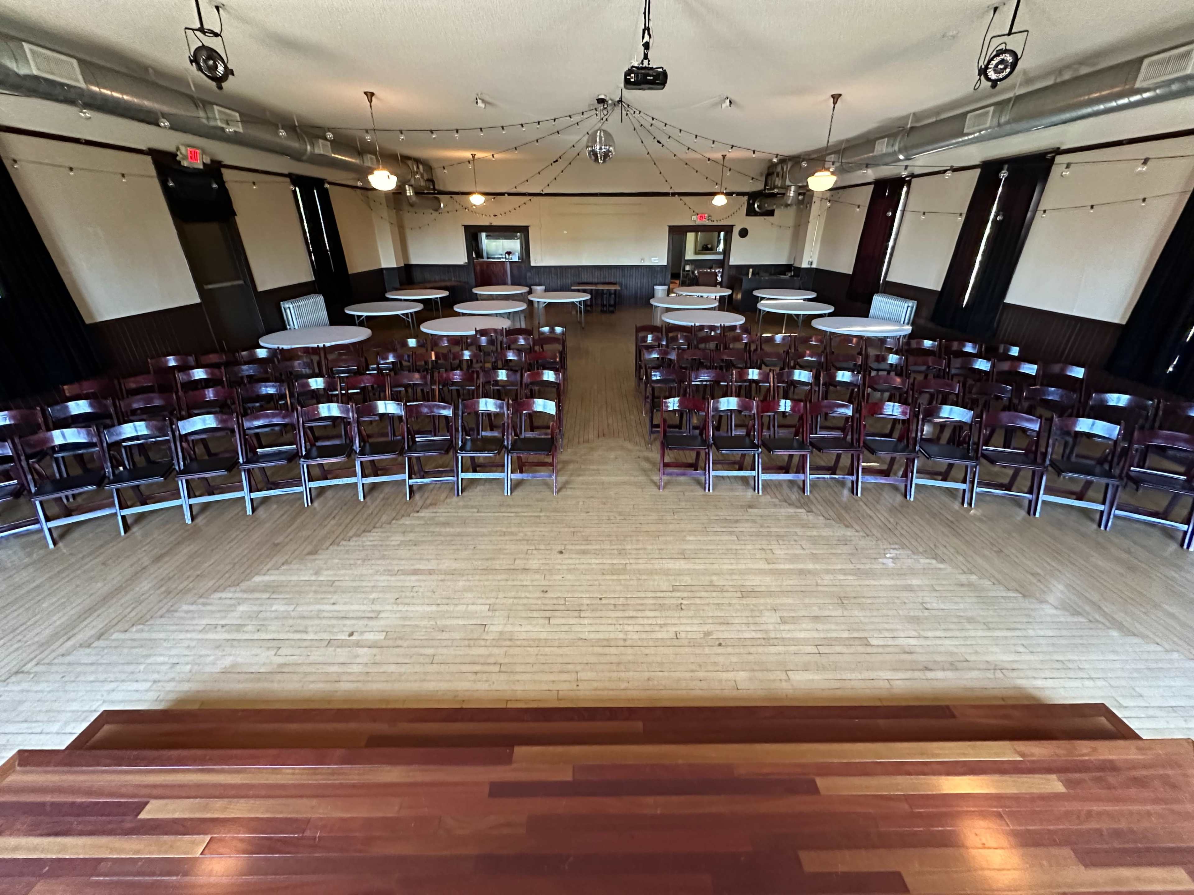 Historic Ballroom with Original Fixtures and Natural Light Image in Northeast Portland, Portland, OR
