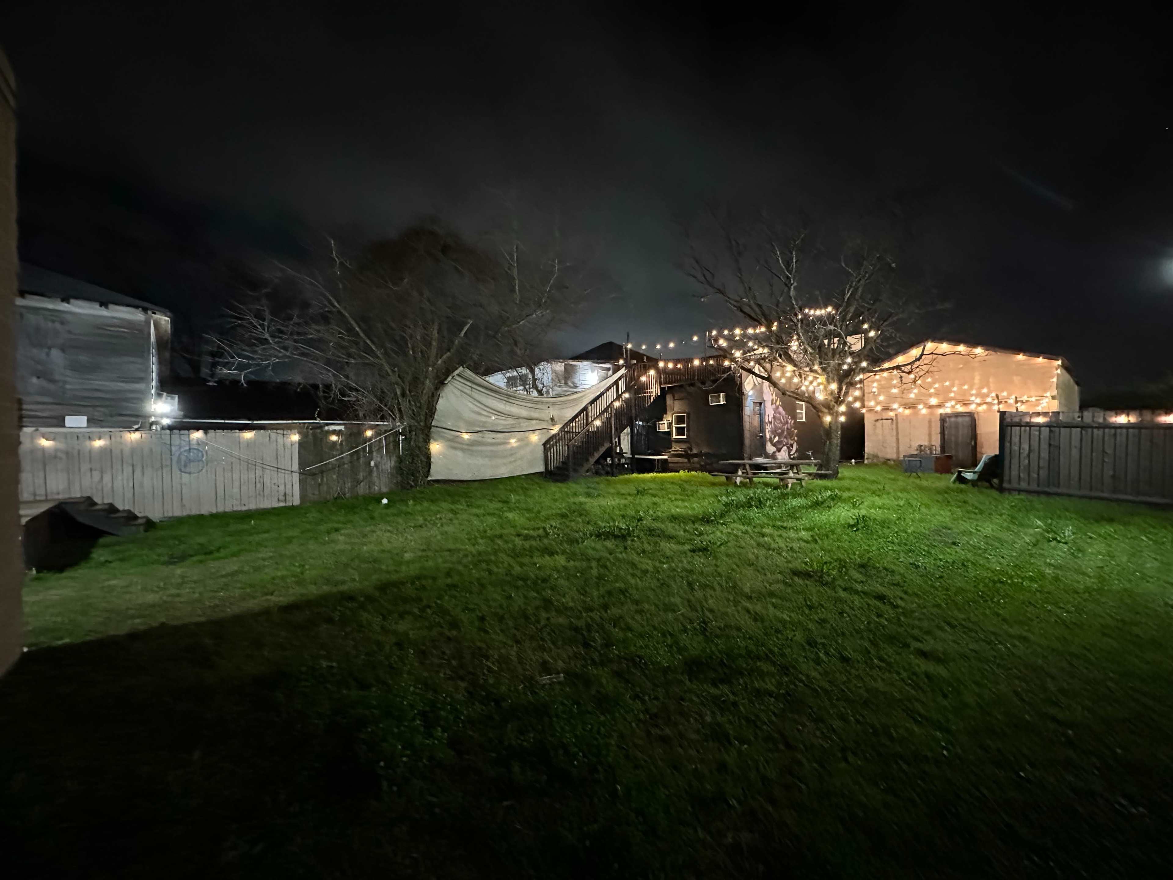 Rooftop Deck with Skyline View and Backyard with Stage Image in Greater Eastwood, Houston, TX
