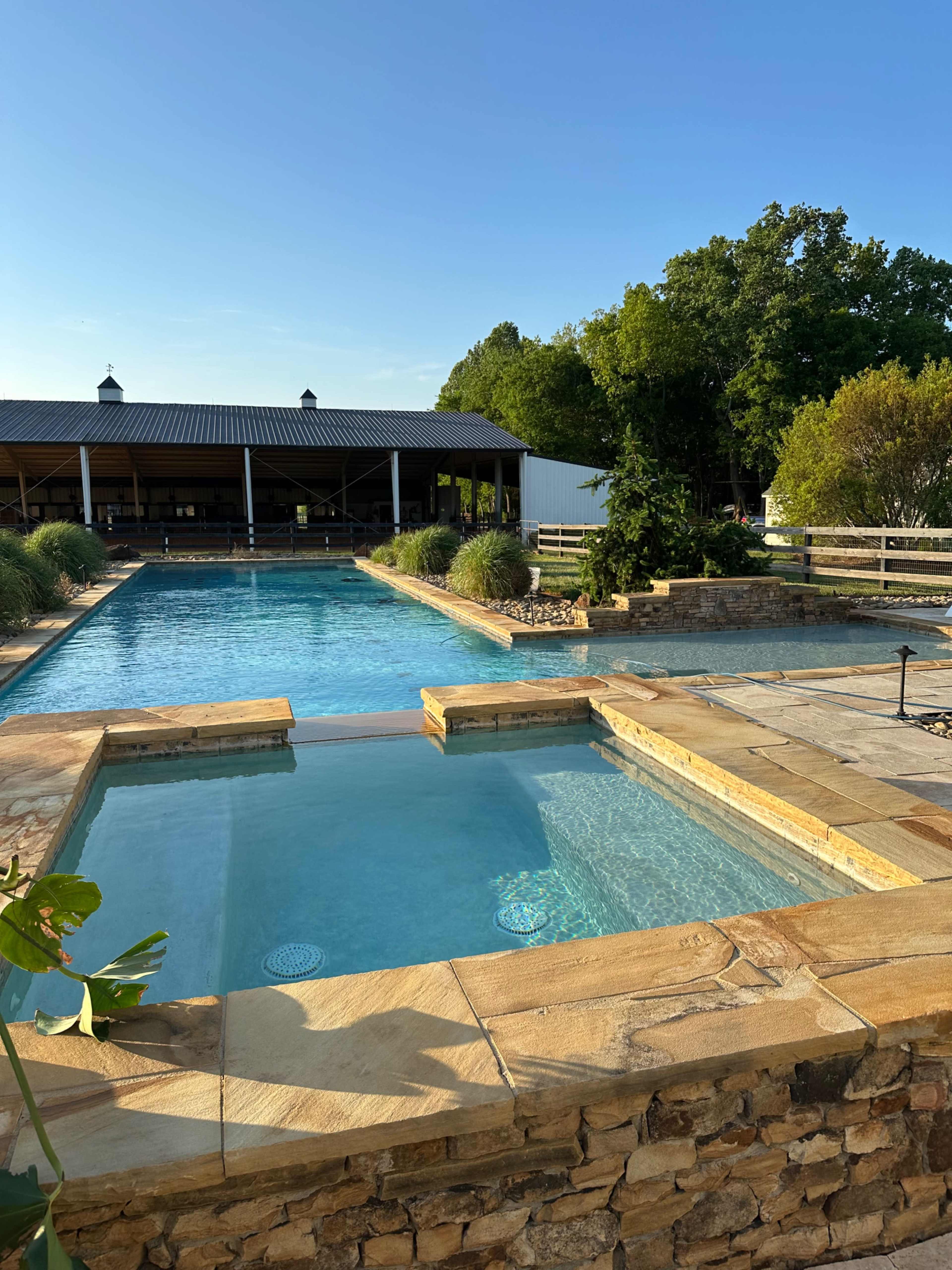 Spacious countryside farm with open pastures and stunning pool Image in , Mount Ulla, NC