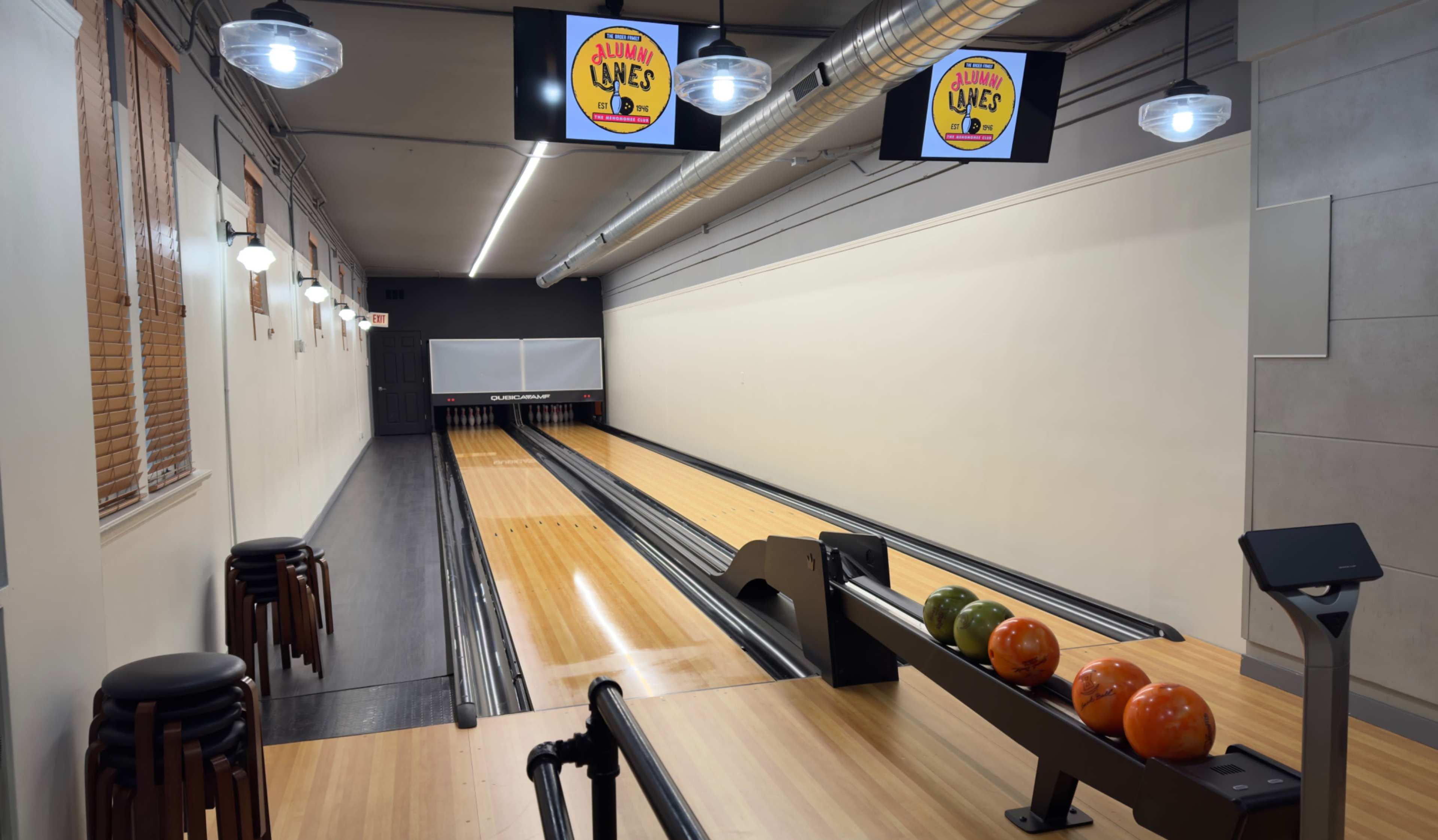Private bowling alley and party room. Image in Lincoln Park, Chicago, IL