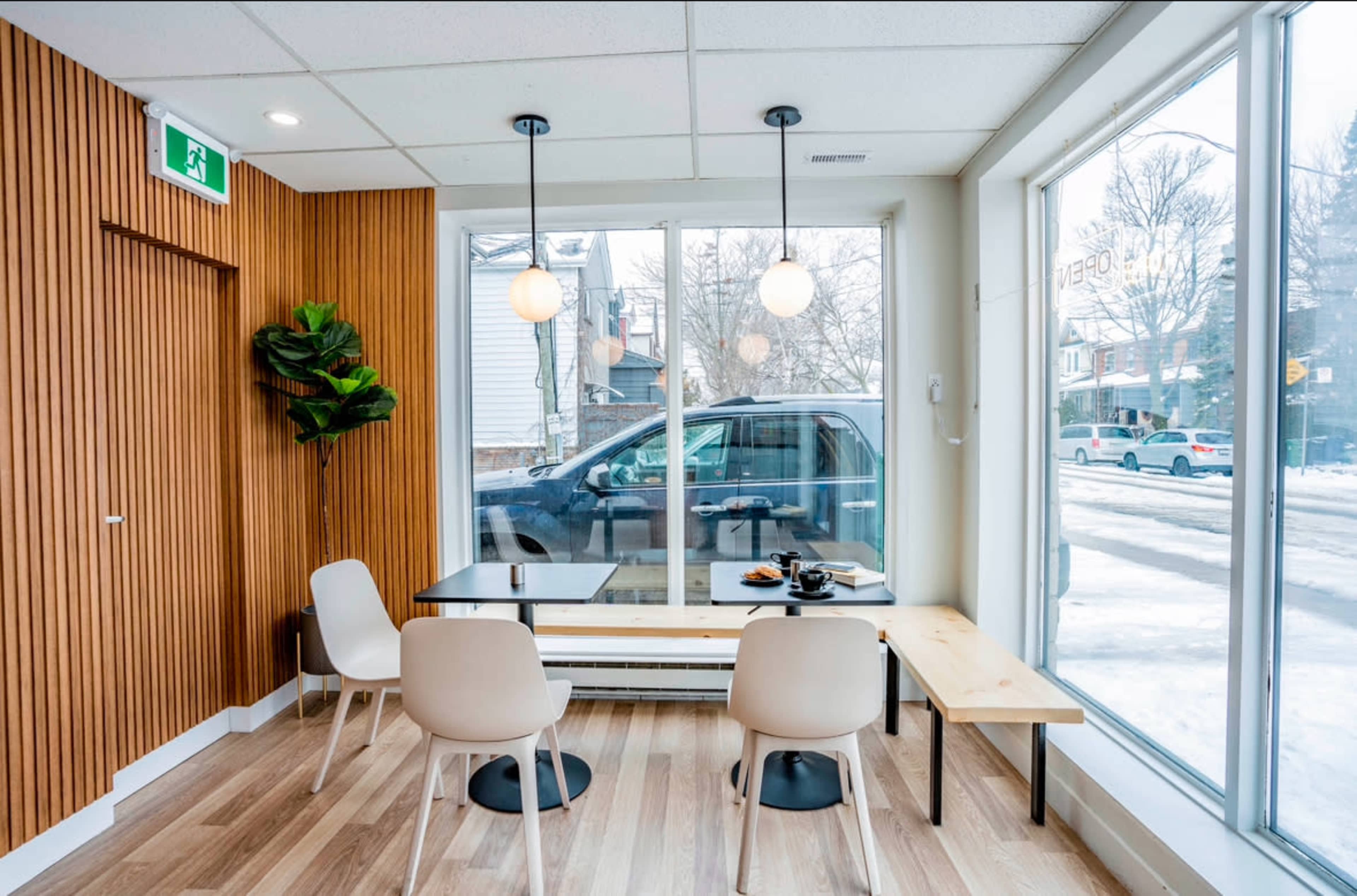 Micro coffee bar in urban neighbourhood perfect for video/photo shoots and intimate clubs, meetings and events. Image in Broadview North, East York, ON