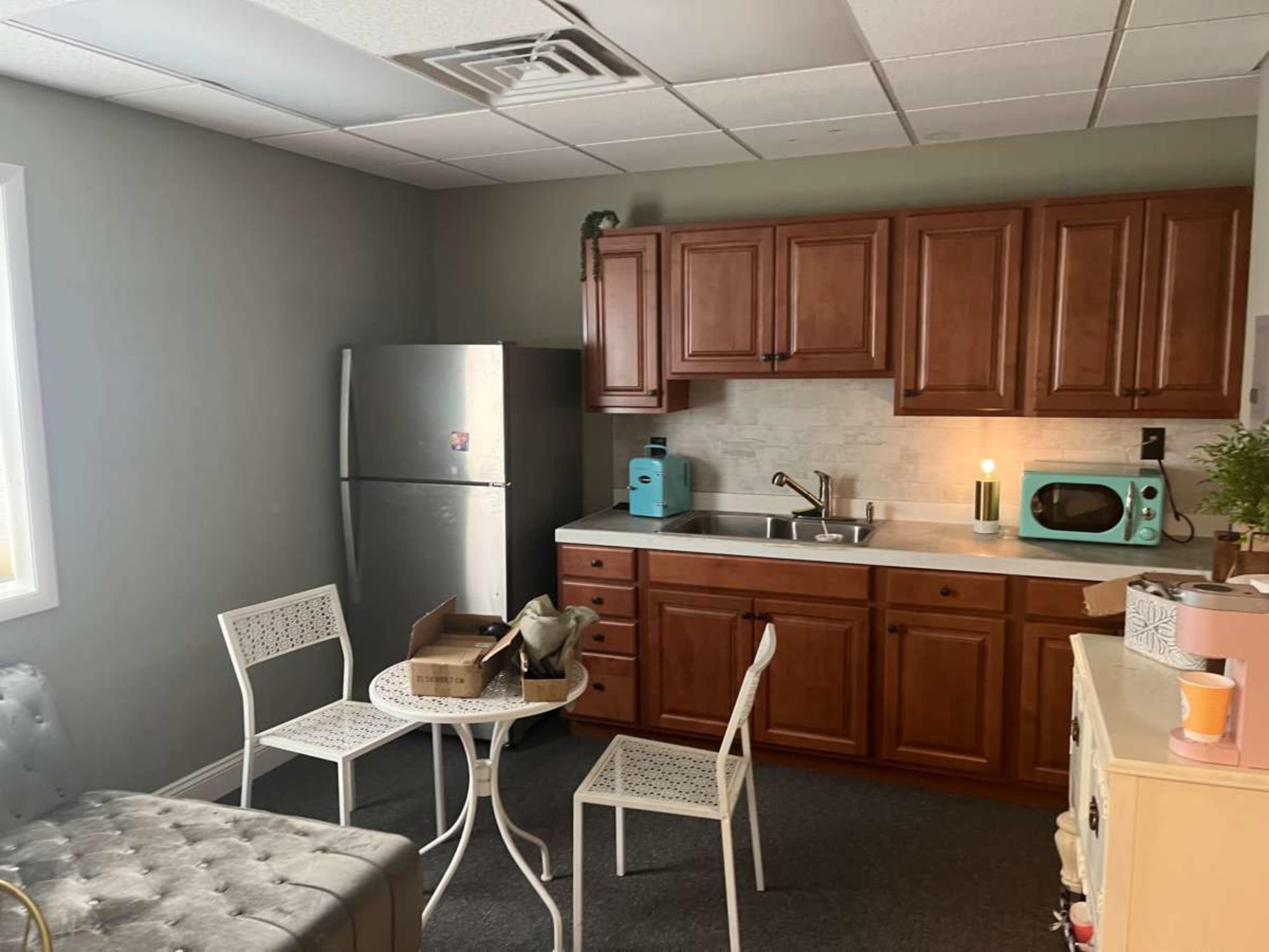 Aesthetic Office Space with Sliding Barn Door, Kitchen, and 2 Private Office Rooms Image in Town of Union, Endicott, NY