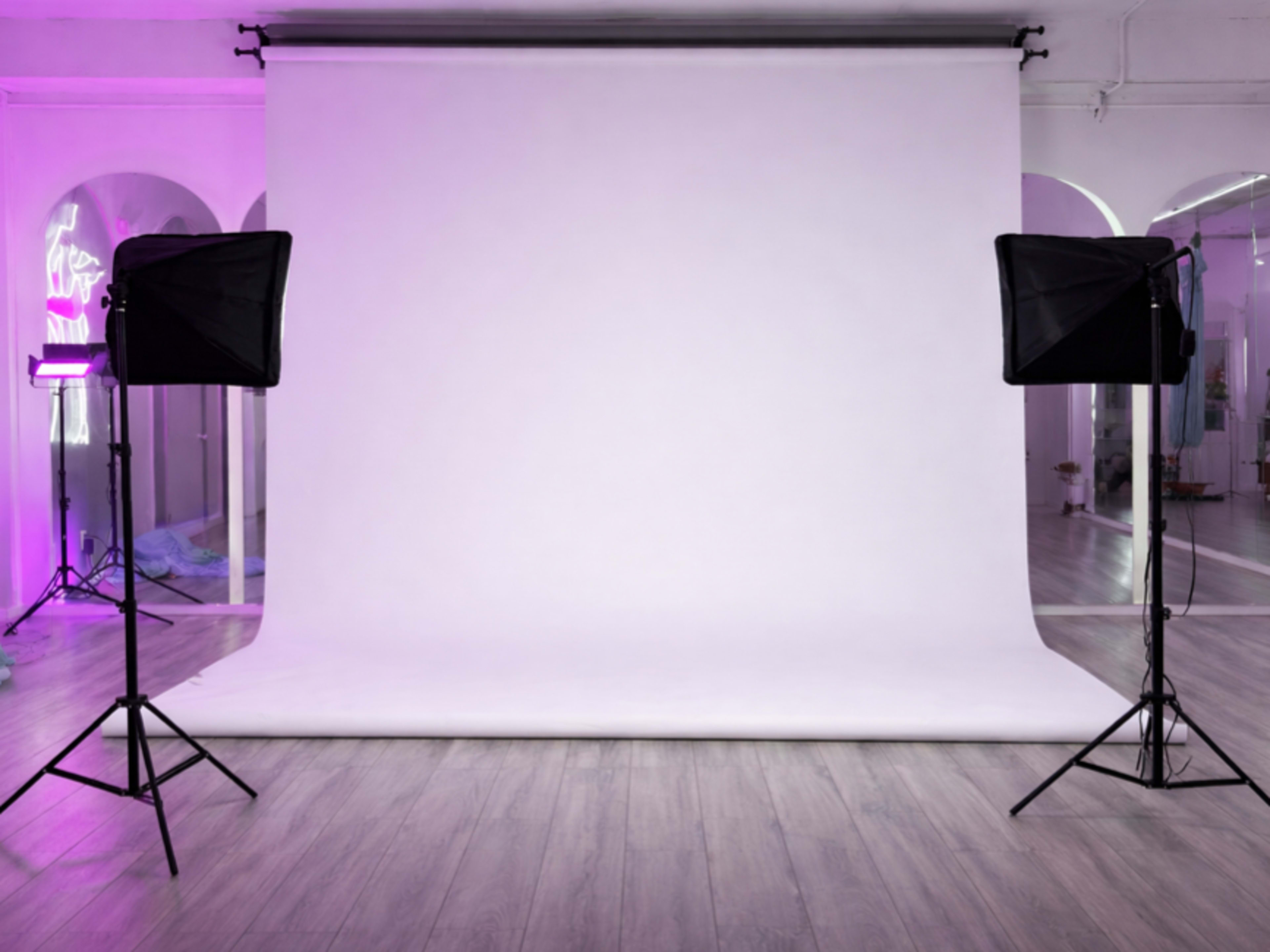 White Cyclorama Wall Access