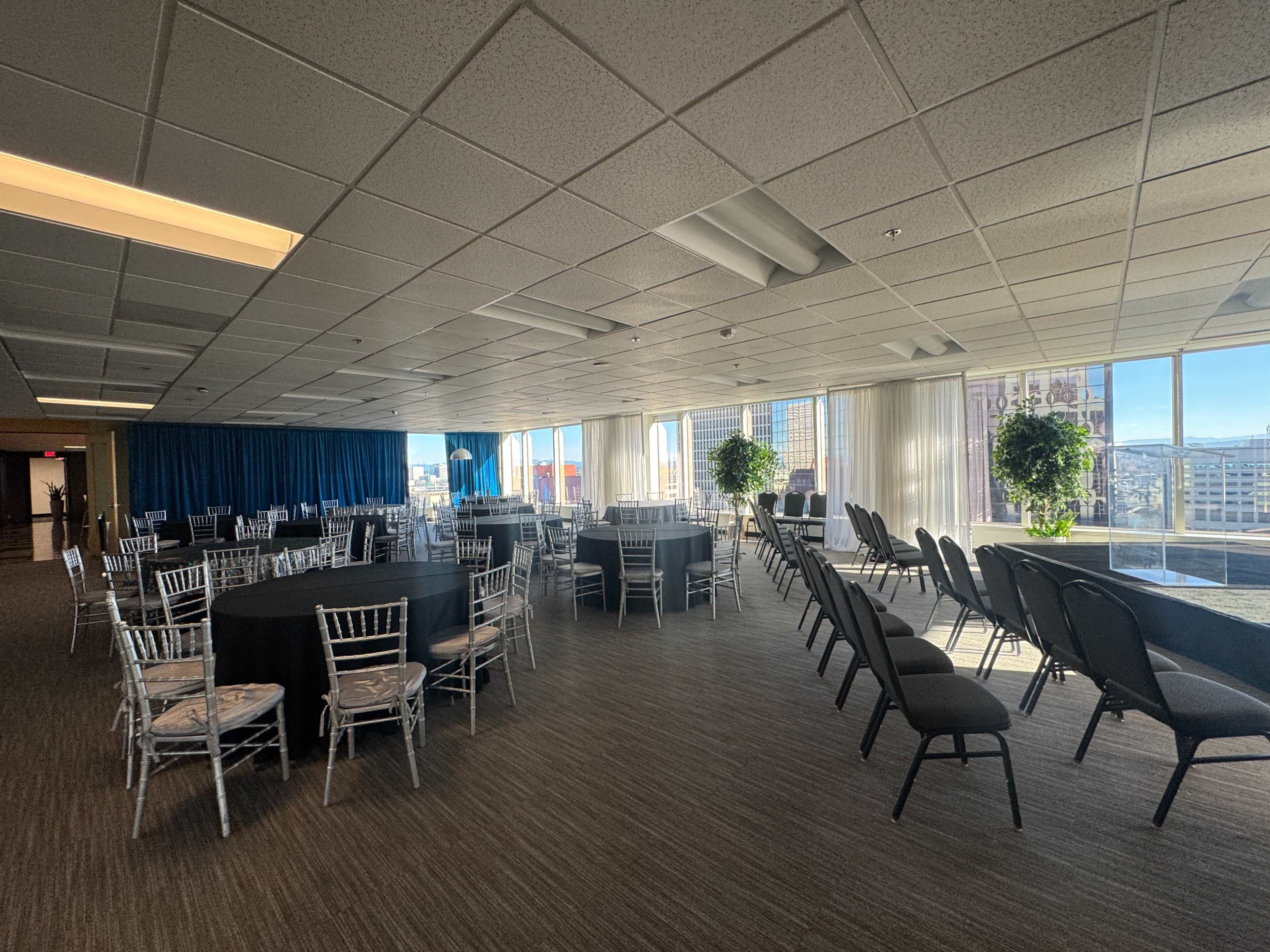 Event Space with floor to ceiling windows and panoramic views of Portland Image in Southwest Portland, Portland, OR
