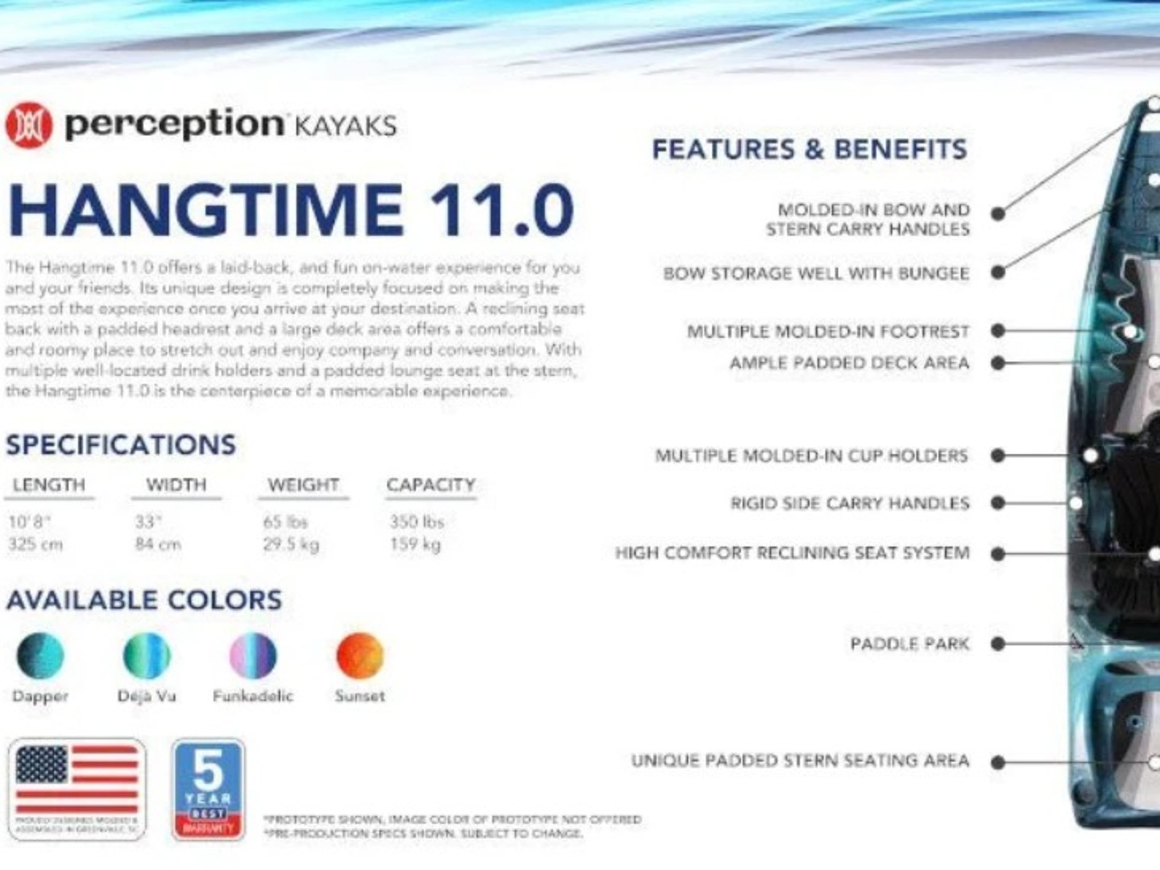 Perception Hangtime 11.0 Recreational Kayak