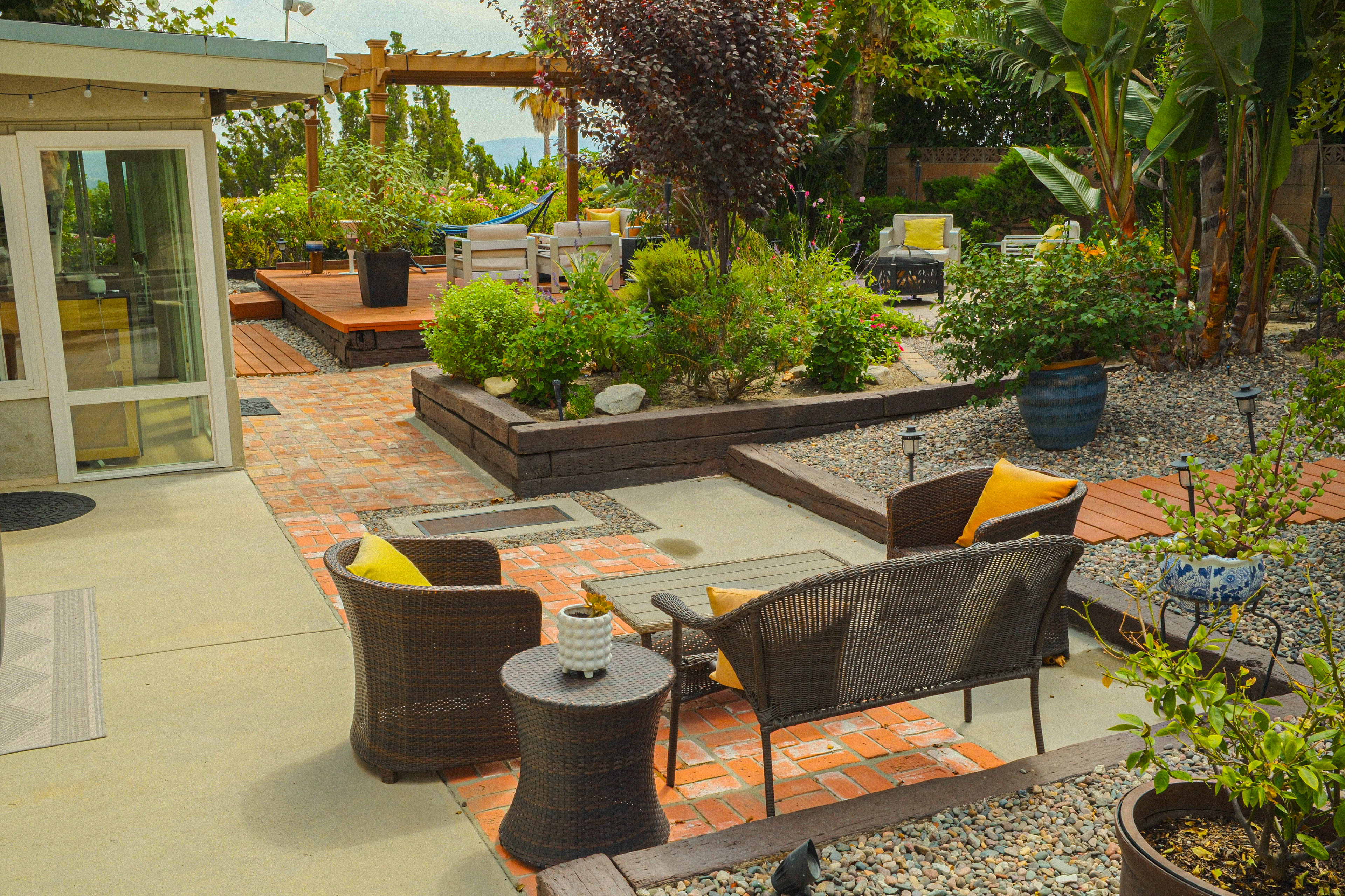 Zen Backyard in the Valley with City Views & Beautiful Landscaping Image in Porter Ranch, Los Angeles, CA