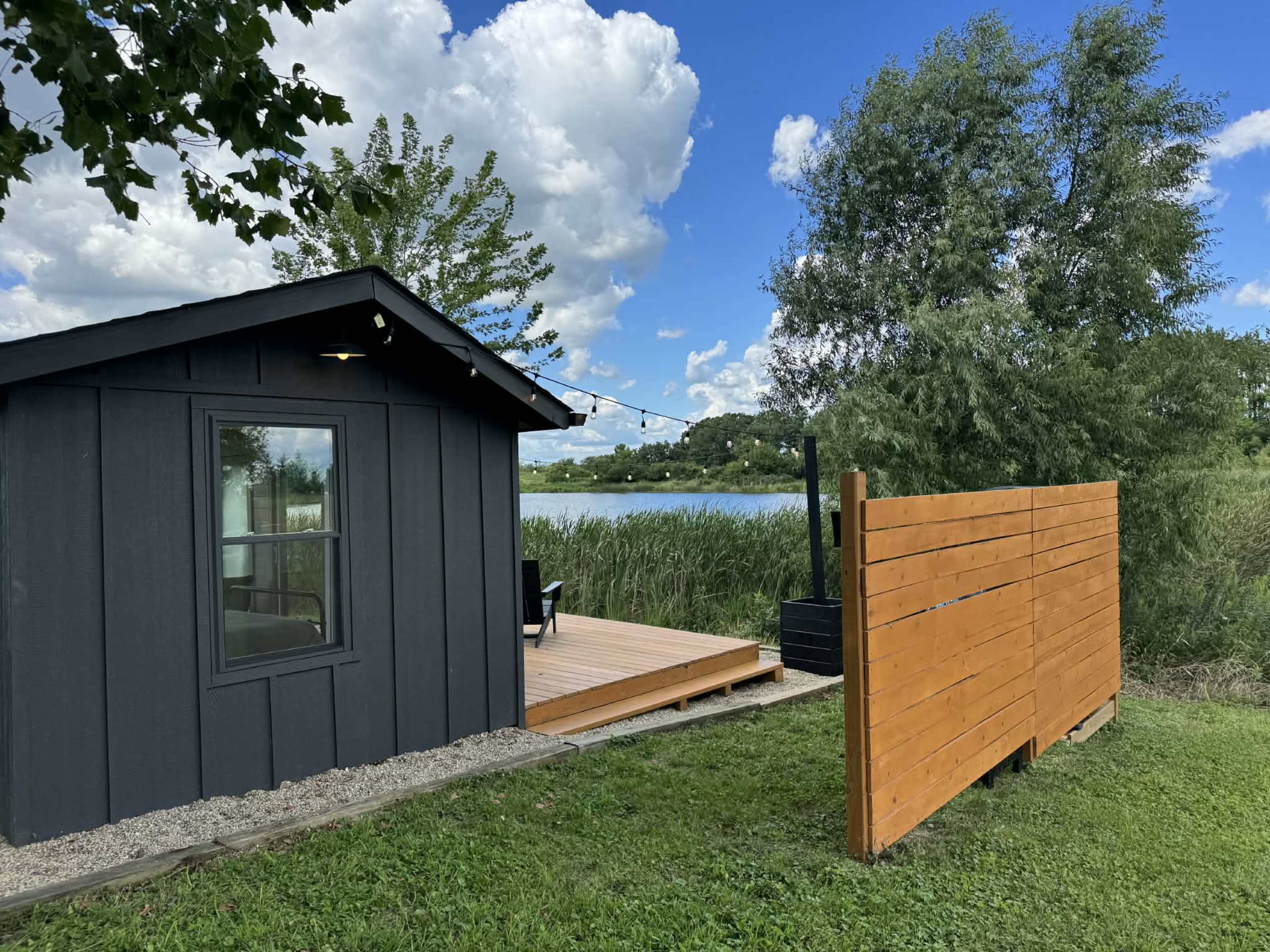 Lakeside Modern Tiny House Farm Retreat on 40 acre Farm & 5 acre Pond Image in Dunham Township, Marengo, IL