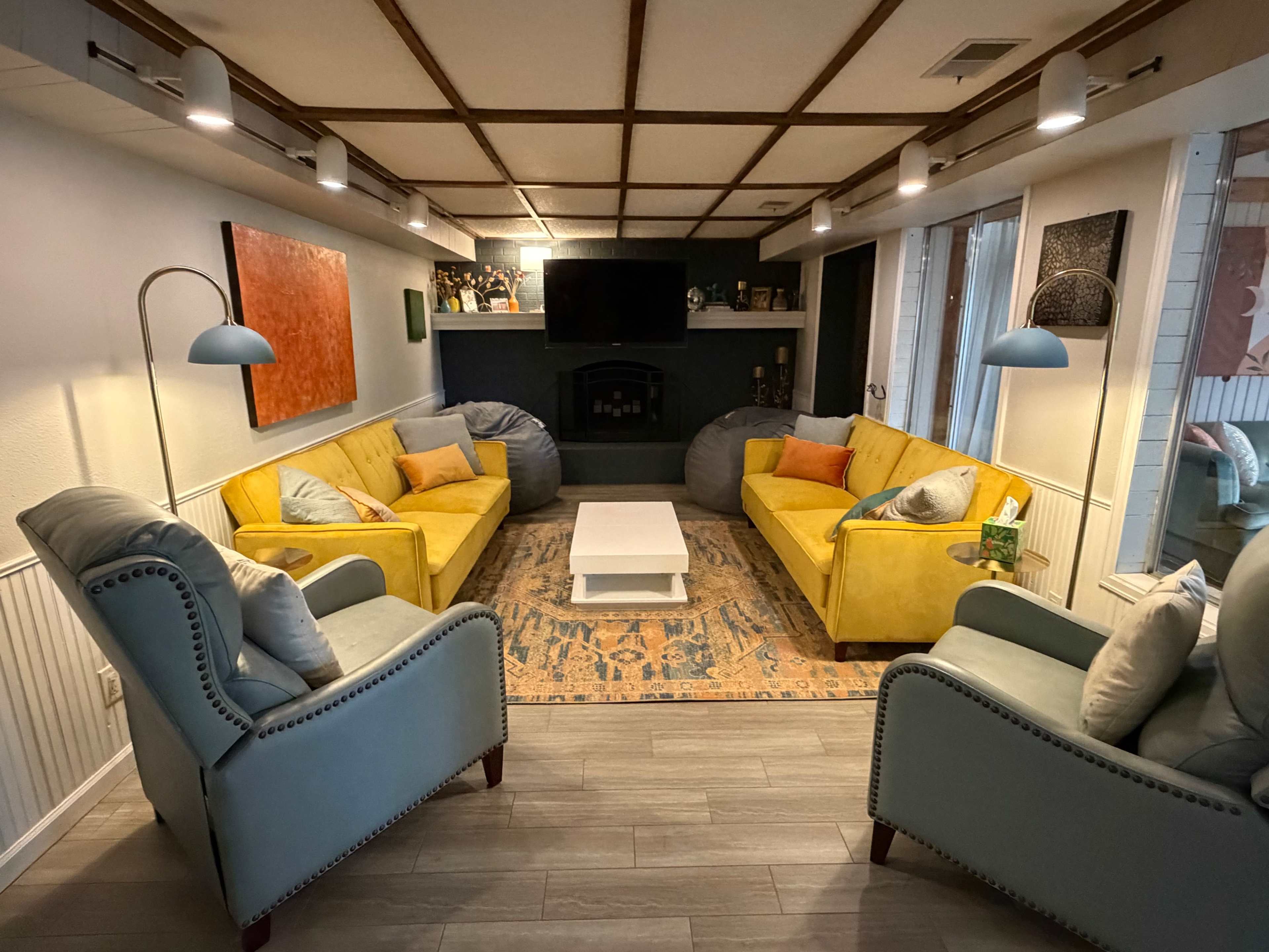 Creative 1,100 Sq Ft Retreat with Skylights, Dual Lounges, Bar, Outdoor Patio, and Private Entry Image in Green Mountain, Lakewood, CO