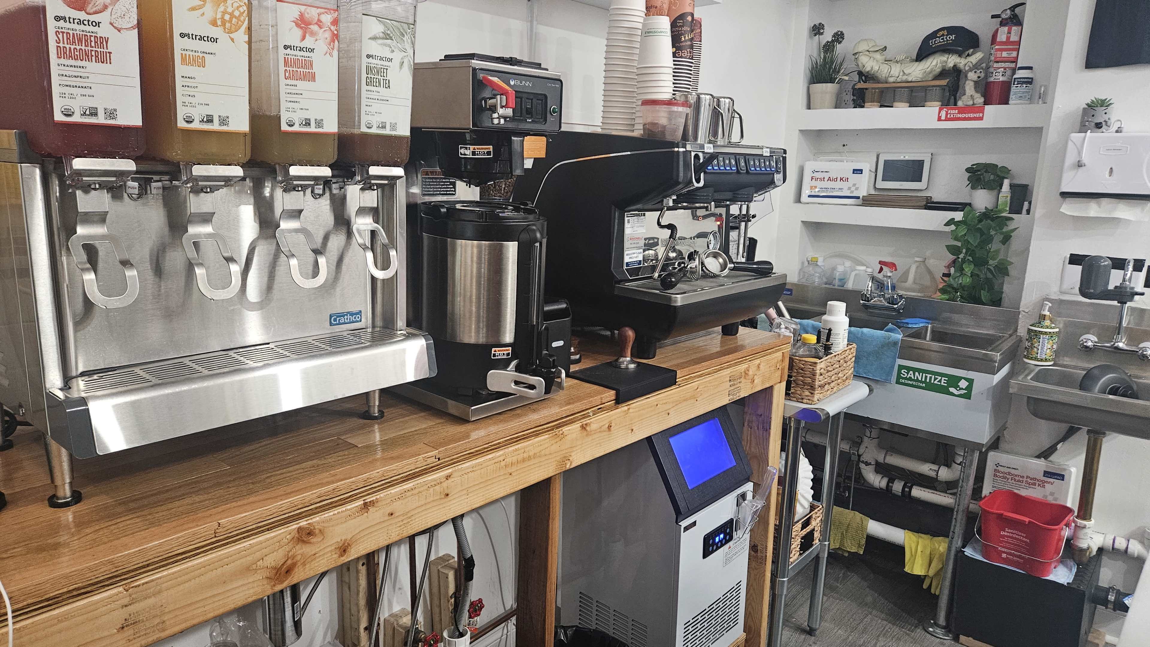 Harlem business and residential street, next to a NYPD Precinct, warm and cozy decor, inspiring manifestation of dreams. Image in Harlem, New York, NY