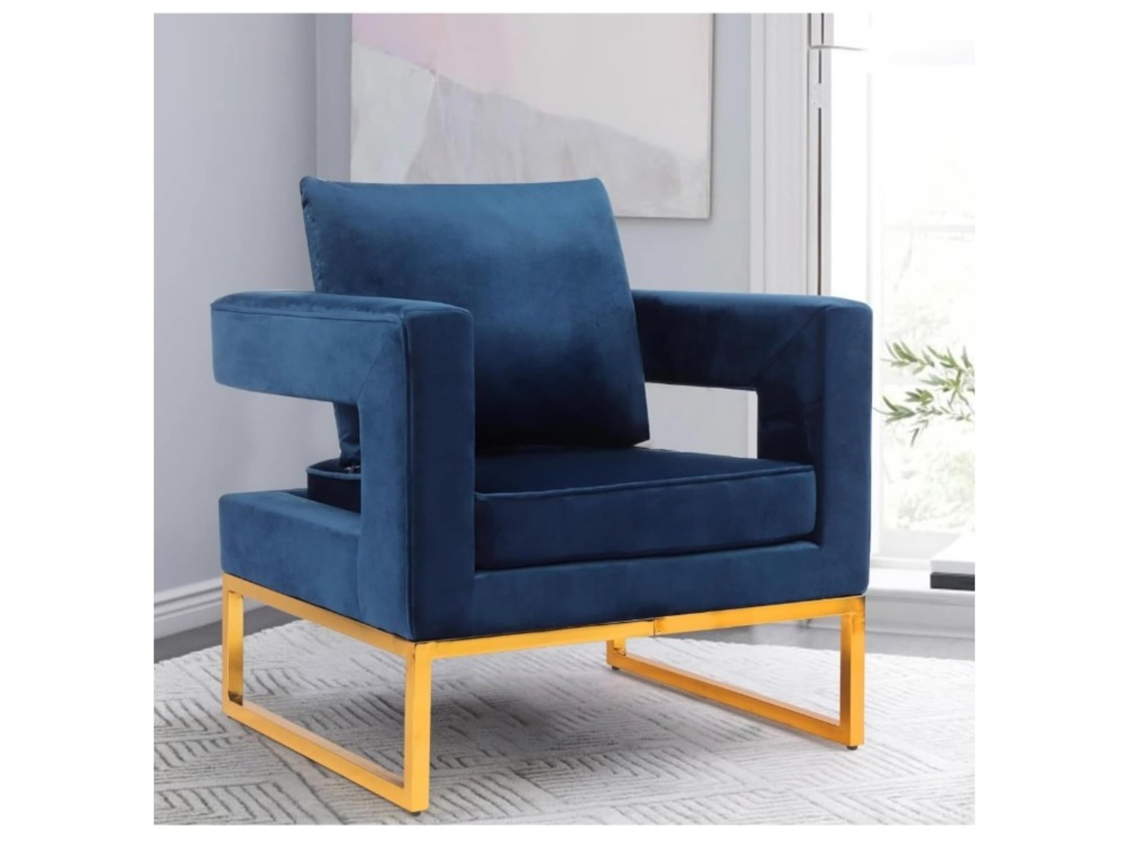 Beautiful Blue Velvet Chair