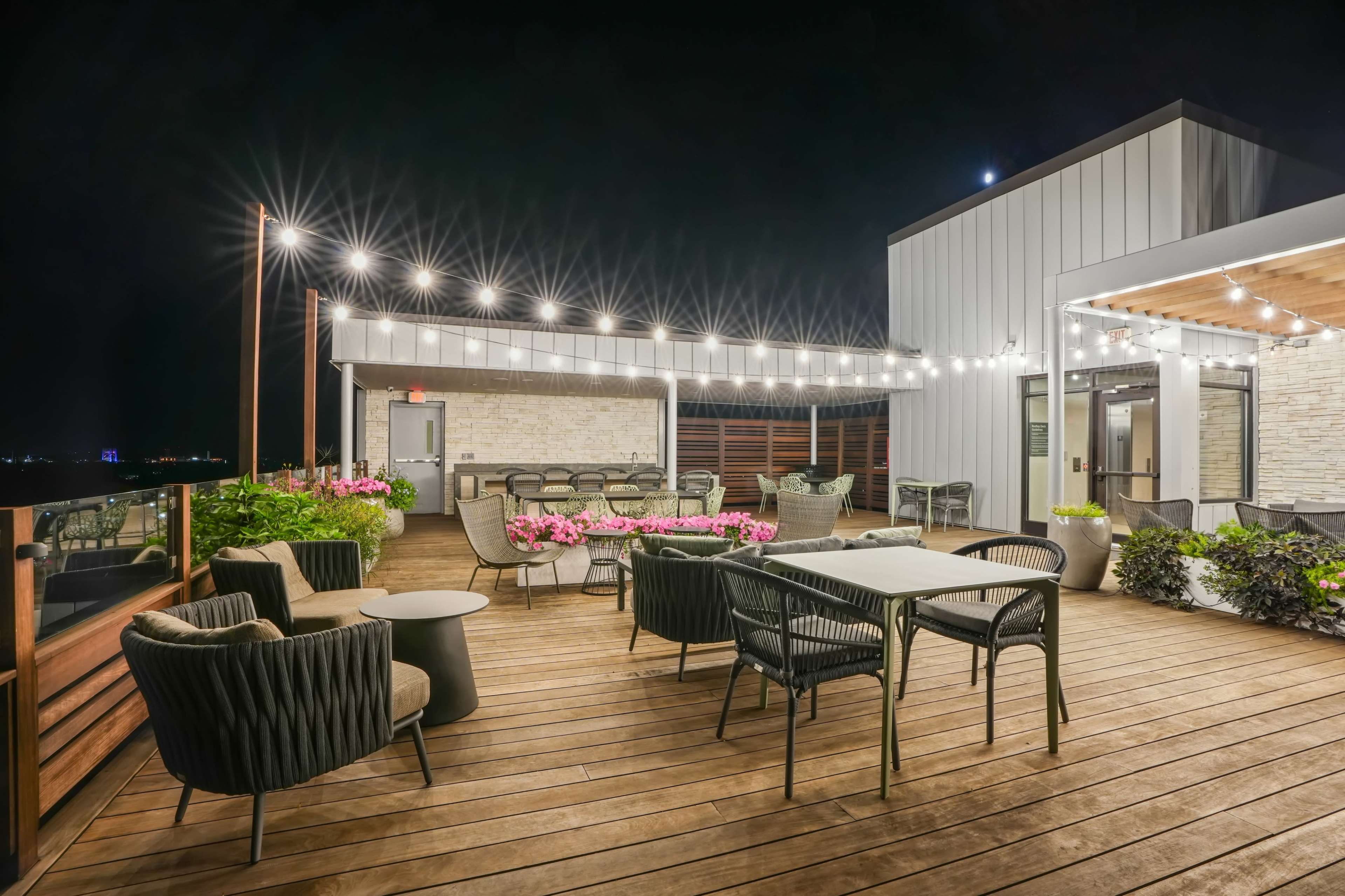 Rooftop Lounge with views of the Boston skyline and Quincy harbor Image in Quincy, Quincy, MA