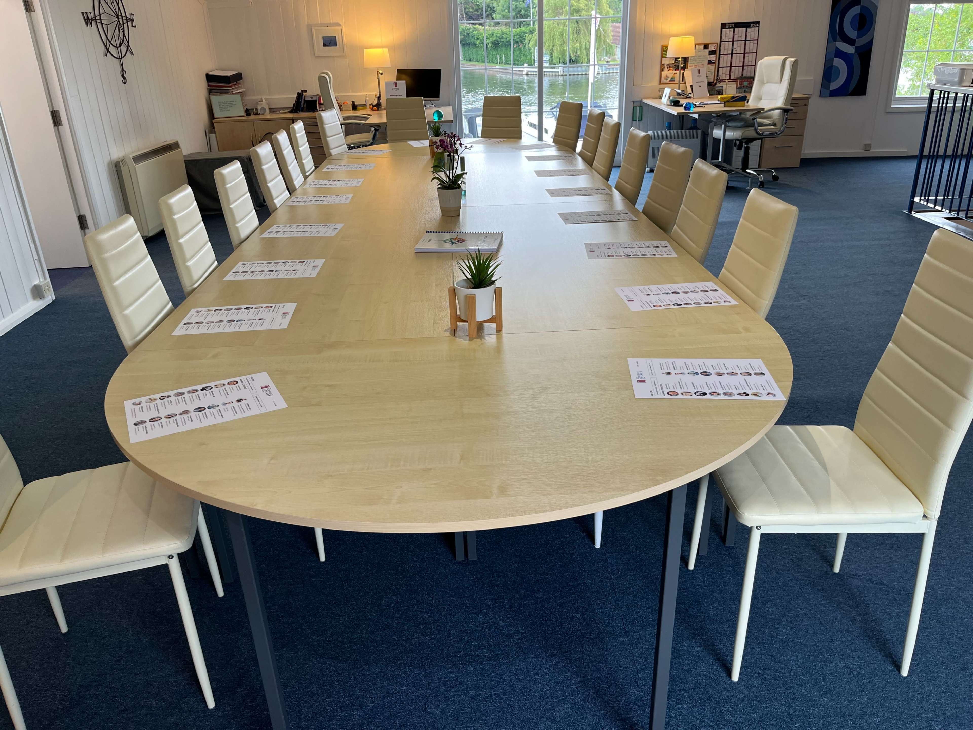 Historic Boathouse, meeting space next to the river Thames. Image in , Walton-on-Thames, ENG
