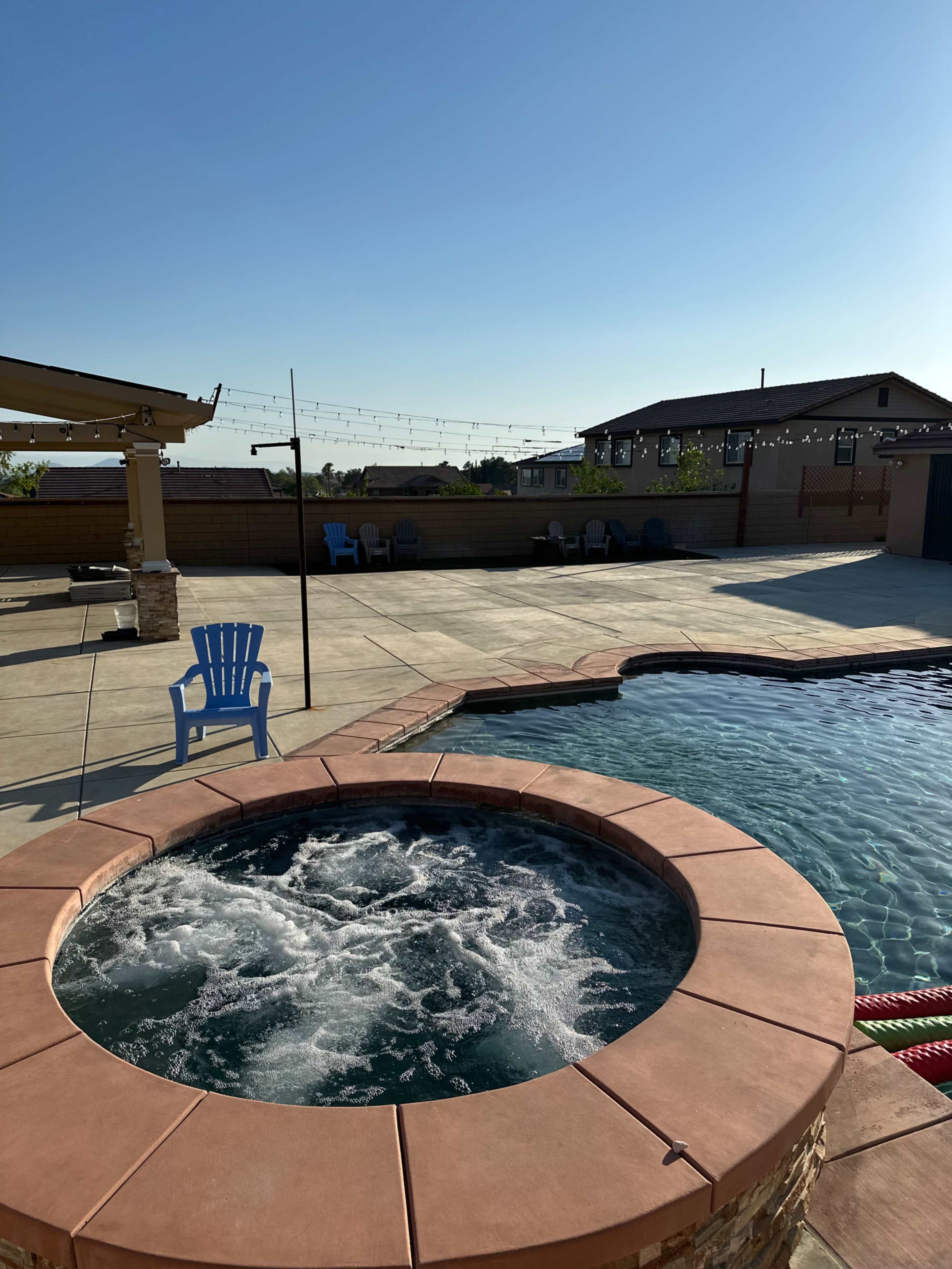 "🌟 SAN BERNARDINO’S MOST REQUESTED BACKYARD VENUE — HEATED POOL • 🏙️ SKYLINE VIEWS • 🎬 26FT SCREEN ✨ FULL-SERVICE ADD-ONS" Image in Verdemont, San bernardino, CA