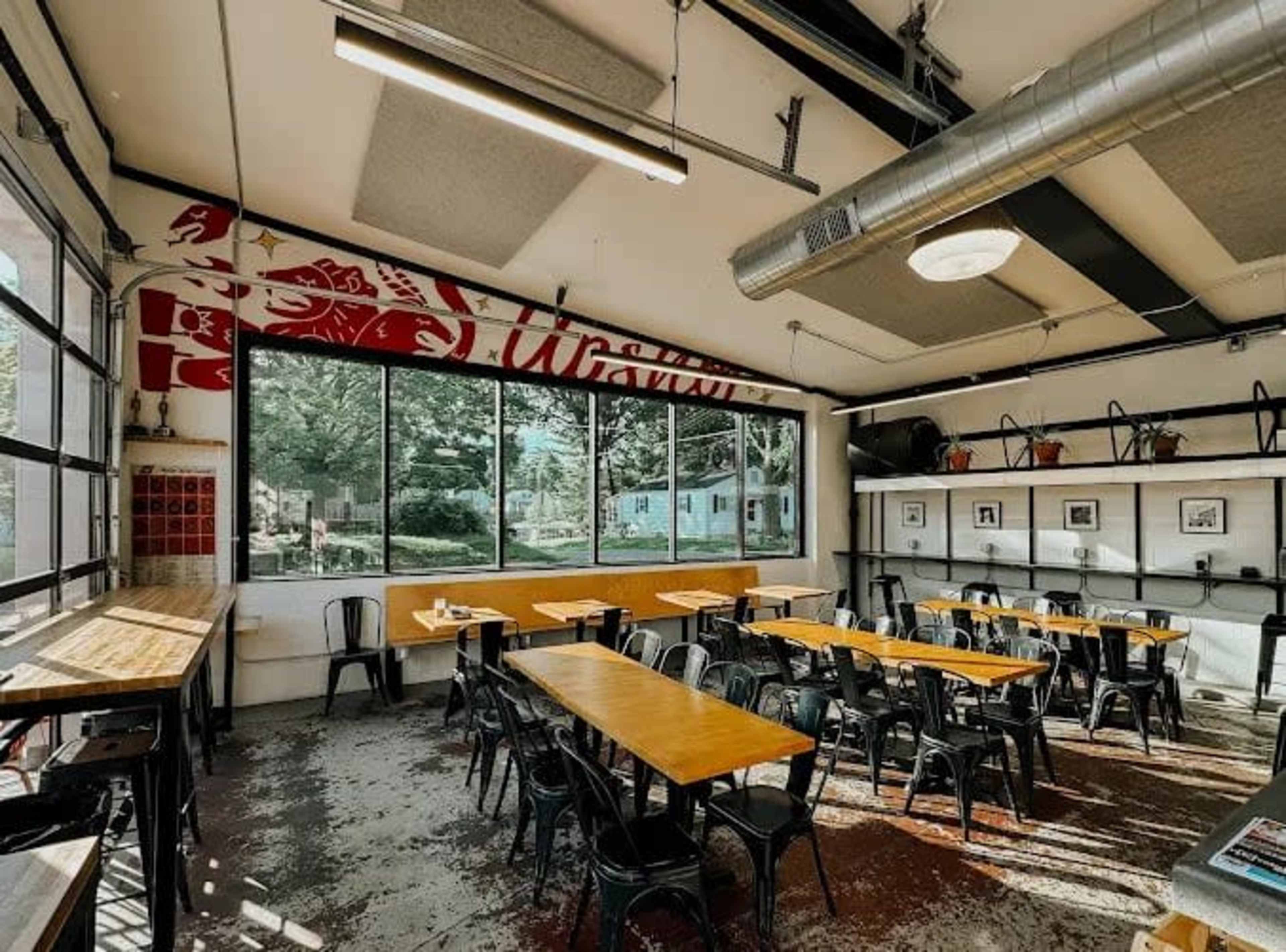 Mid century modern coffee shop in a converted service station near Lindenwood University Image in , St charles, MO