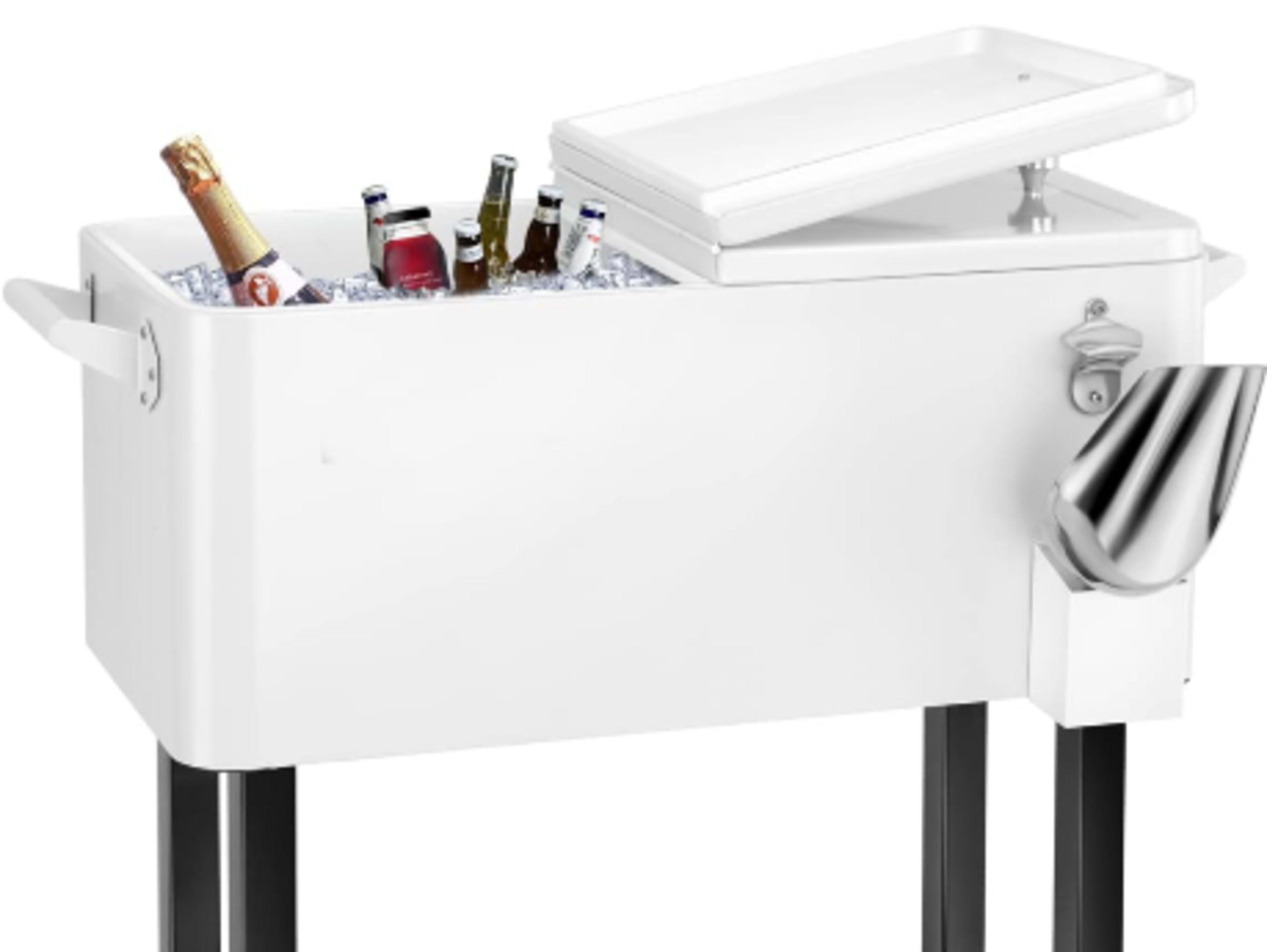  Rolling Cart on Wheels, Portable Bar Drink Cooler