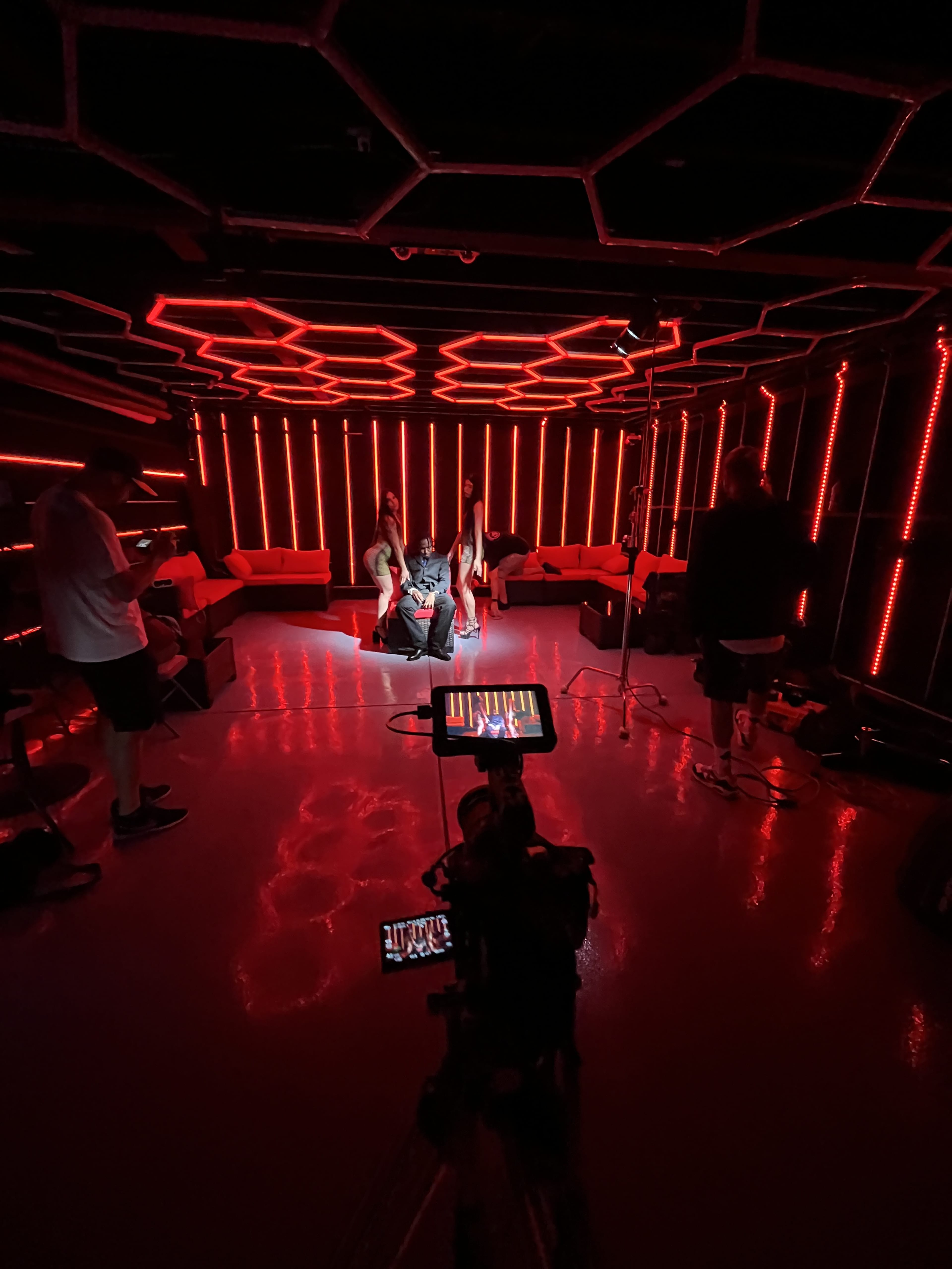 Dance music video shoot