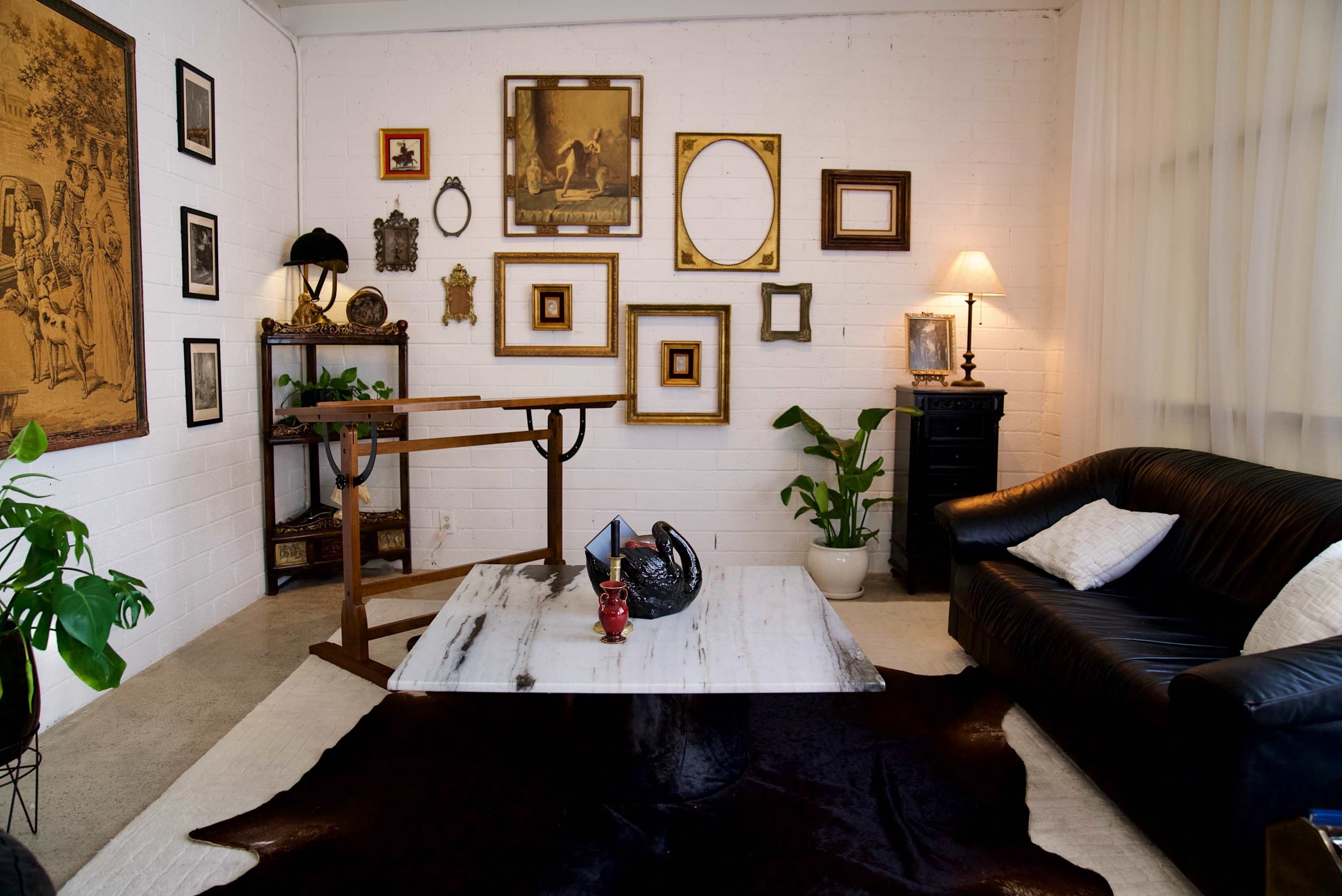 White Brick Studio with Antique Charm Image in Costa Mesa, Costa Mesa, CA