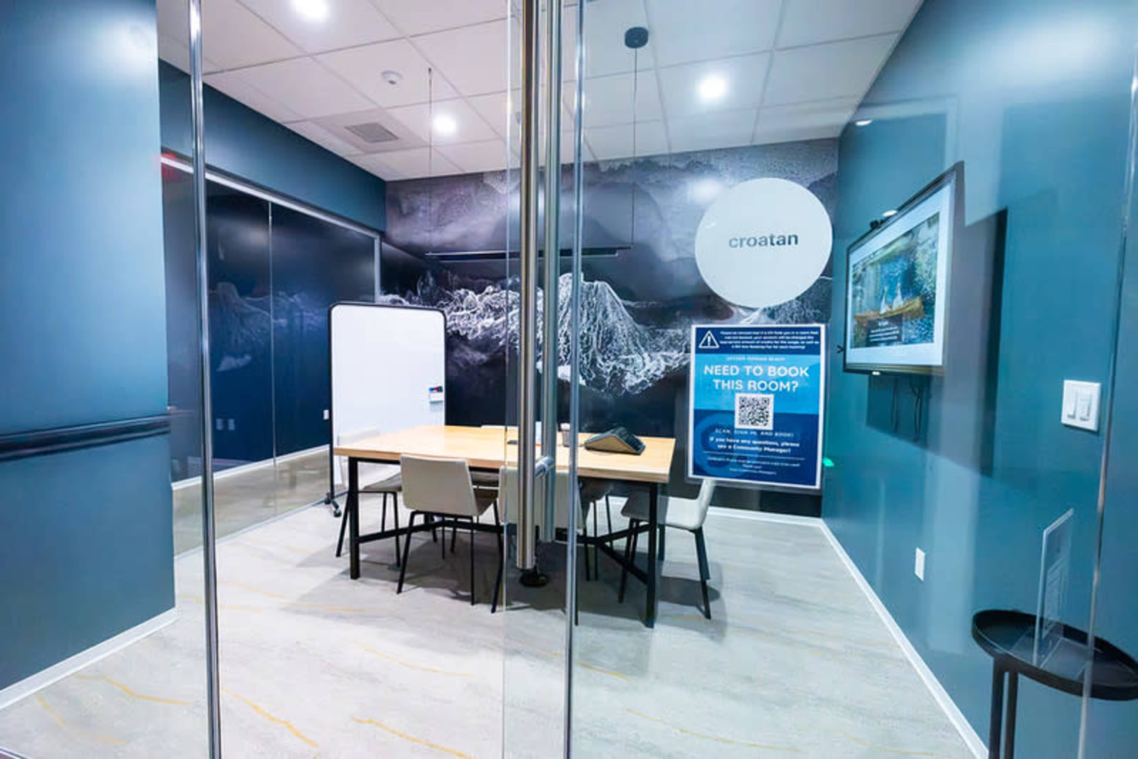 Polished 6-Person Meeting Room in Virginia Beach | Croatan Image in Northwest, Virginia Beach, VA