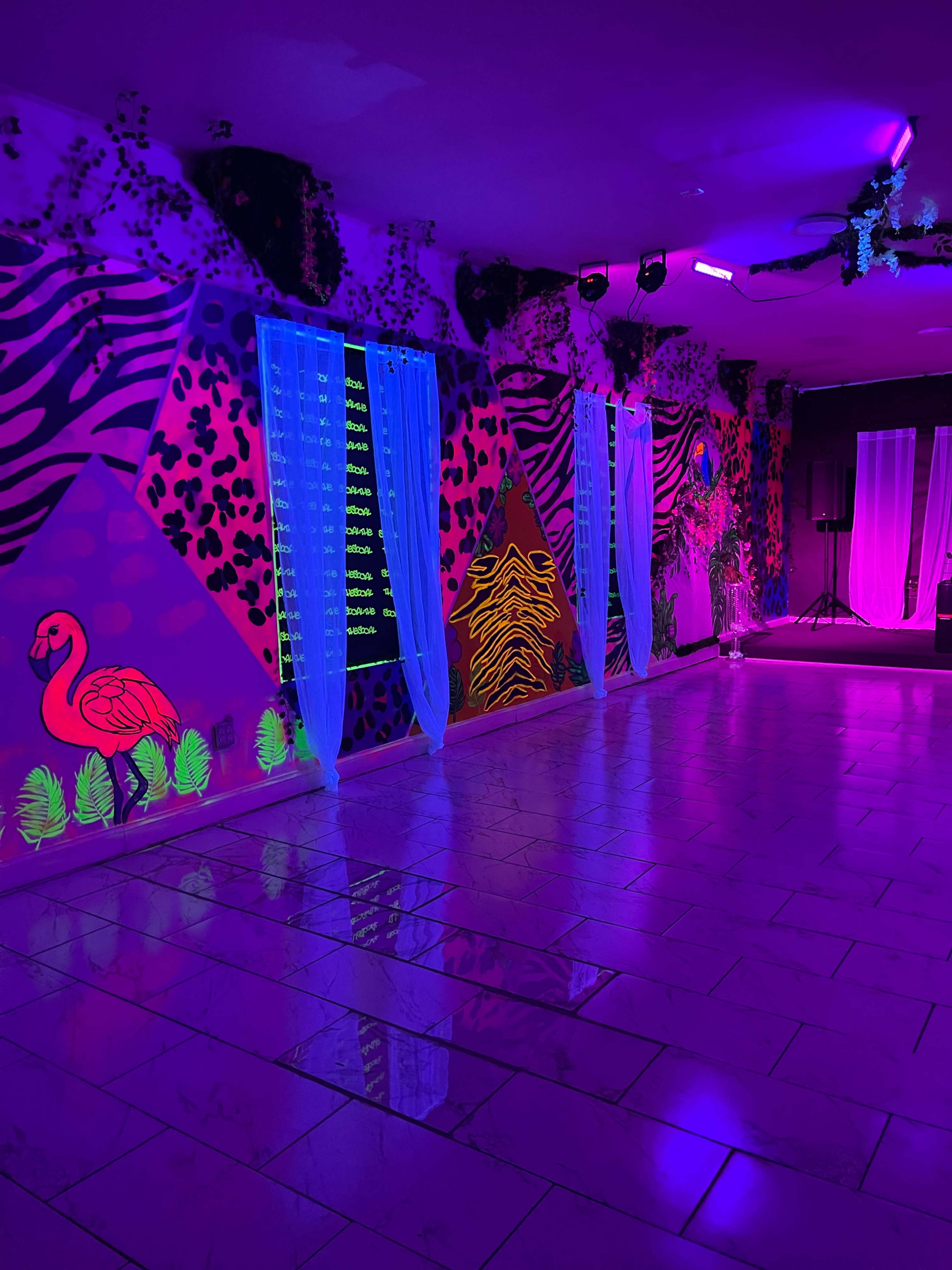 Neon Glow Speakeasy-Style Creative Lounge with Rooftop Image in Old East Dallas, Dallas, TX