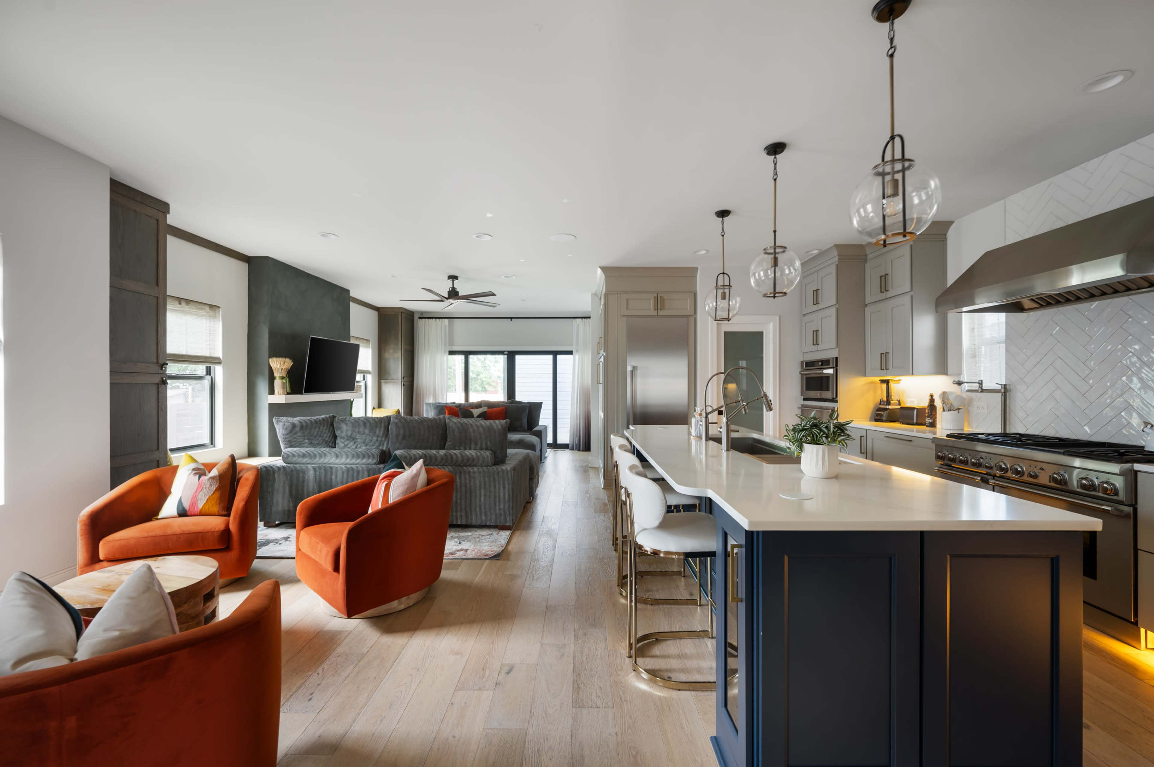 Custom Downtown Indy Luxe Home/Kitchen/Theater-Transitional Design Image in Hillside, Indianapolis, IN