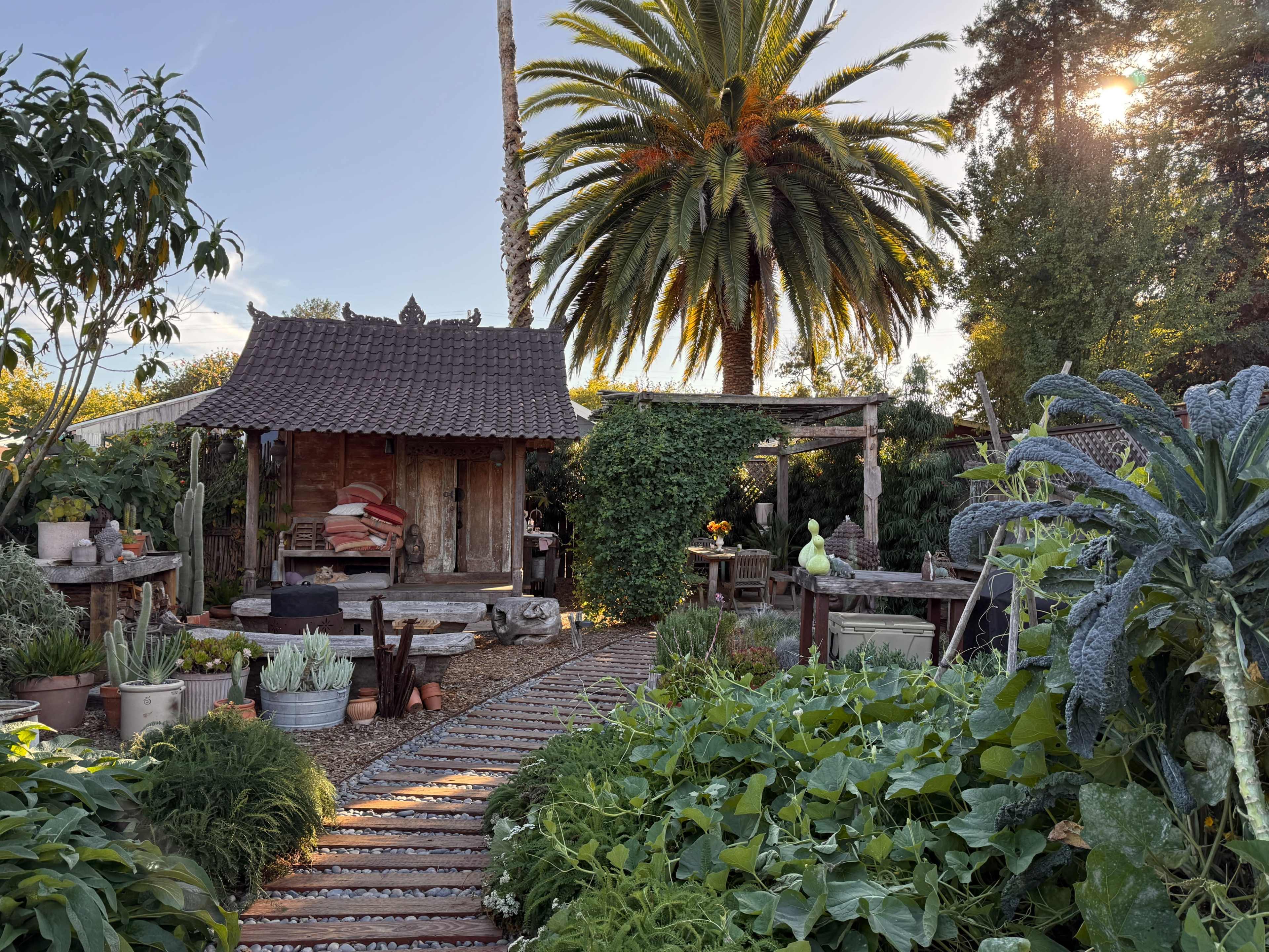 Hidden garden retreat in the heart of down town Petaluma with a vintage Airstream and outdoor fire pit. Image in Petaluma, Petaluma, CA