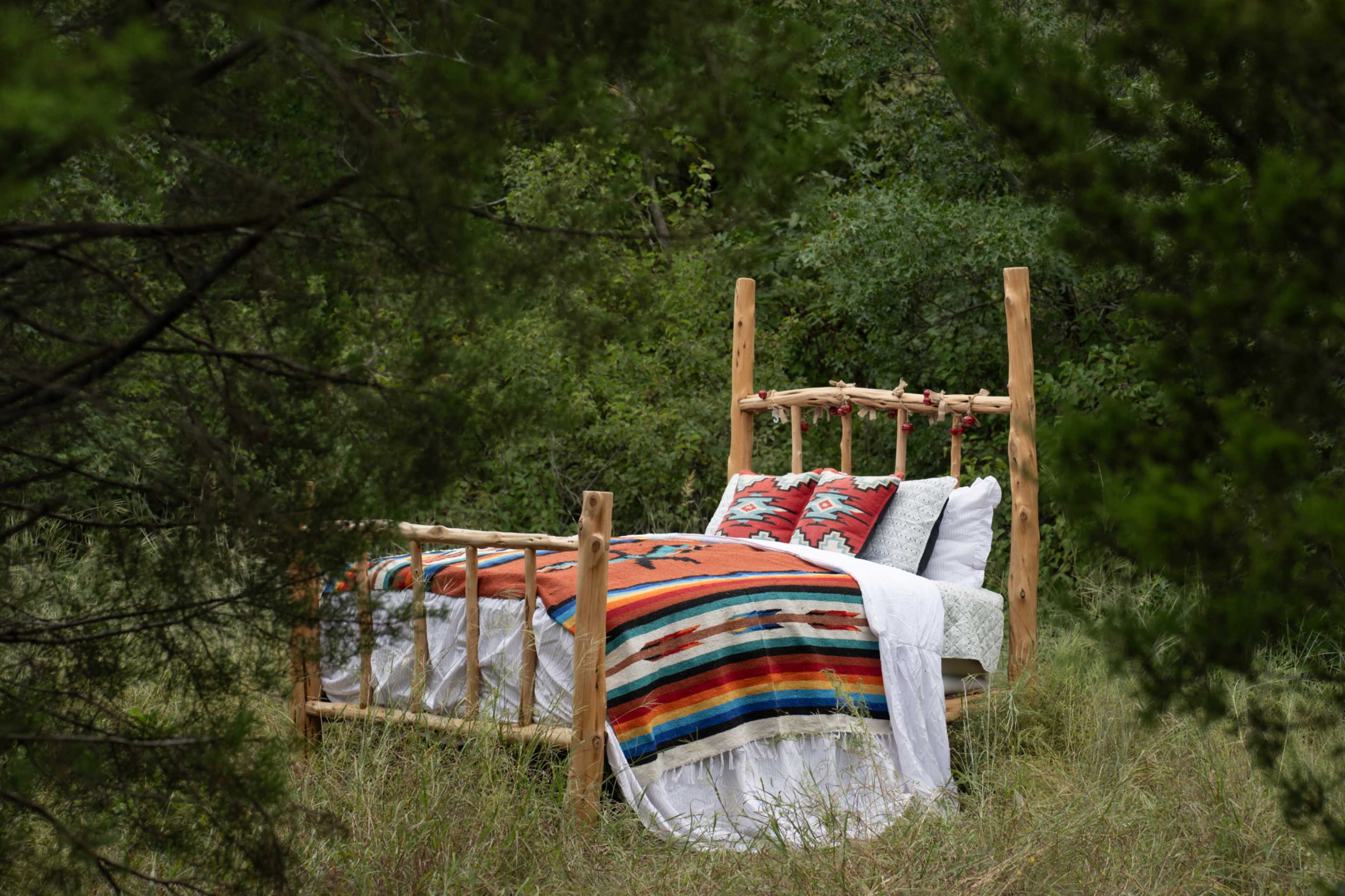 Rustic Bed in the Woods Image in , Fort Worth, TX