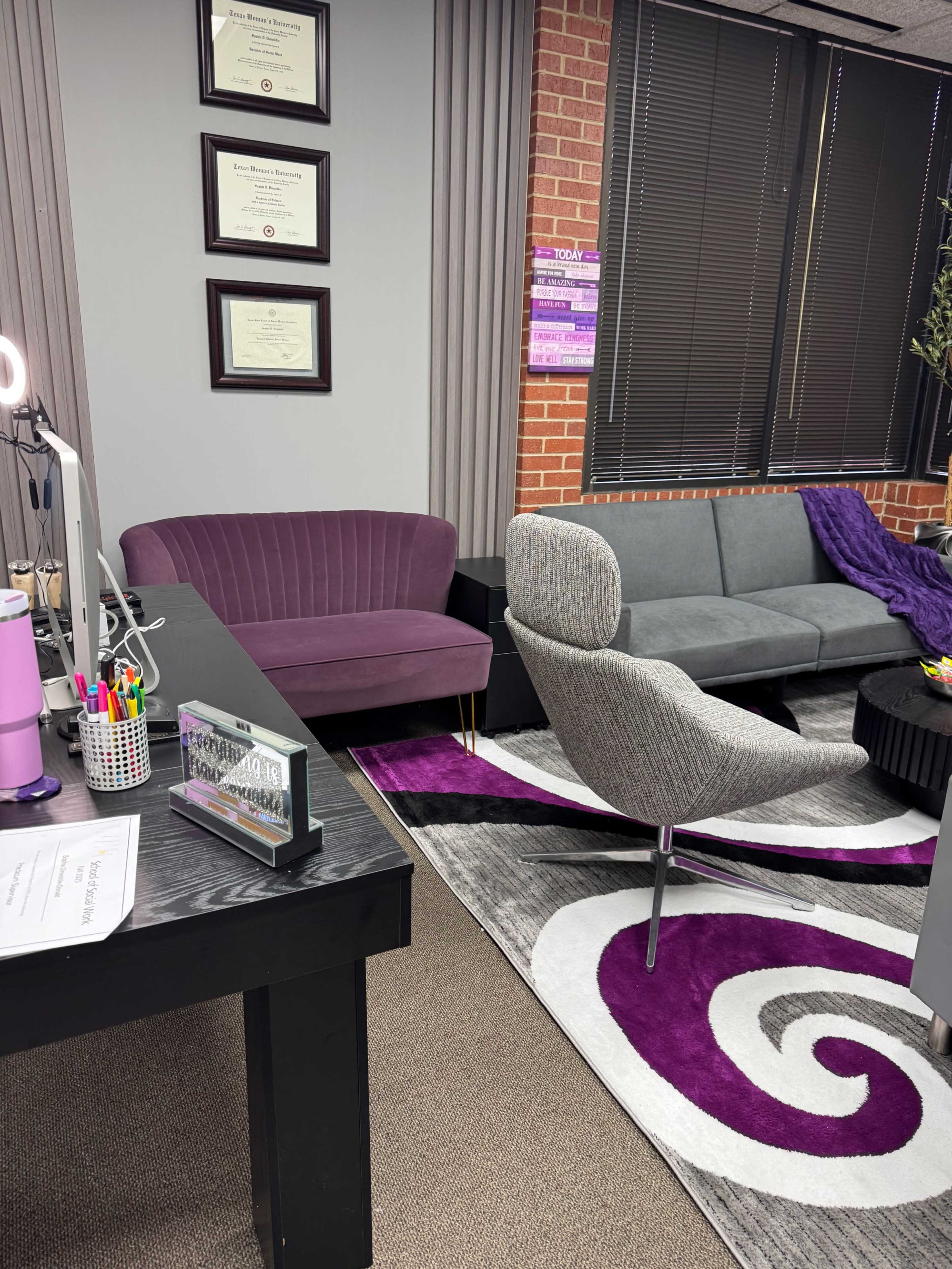 Modern Wellness Studio & Therapy Office | Meetings, Coaching, Filming & Content Creation Image in Las Colinas, Irving, TX