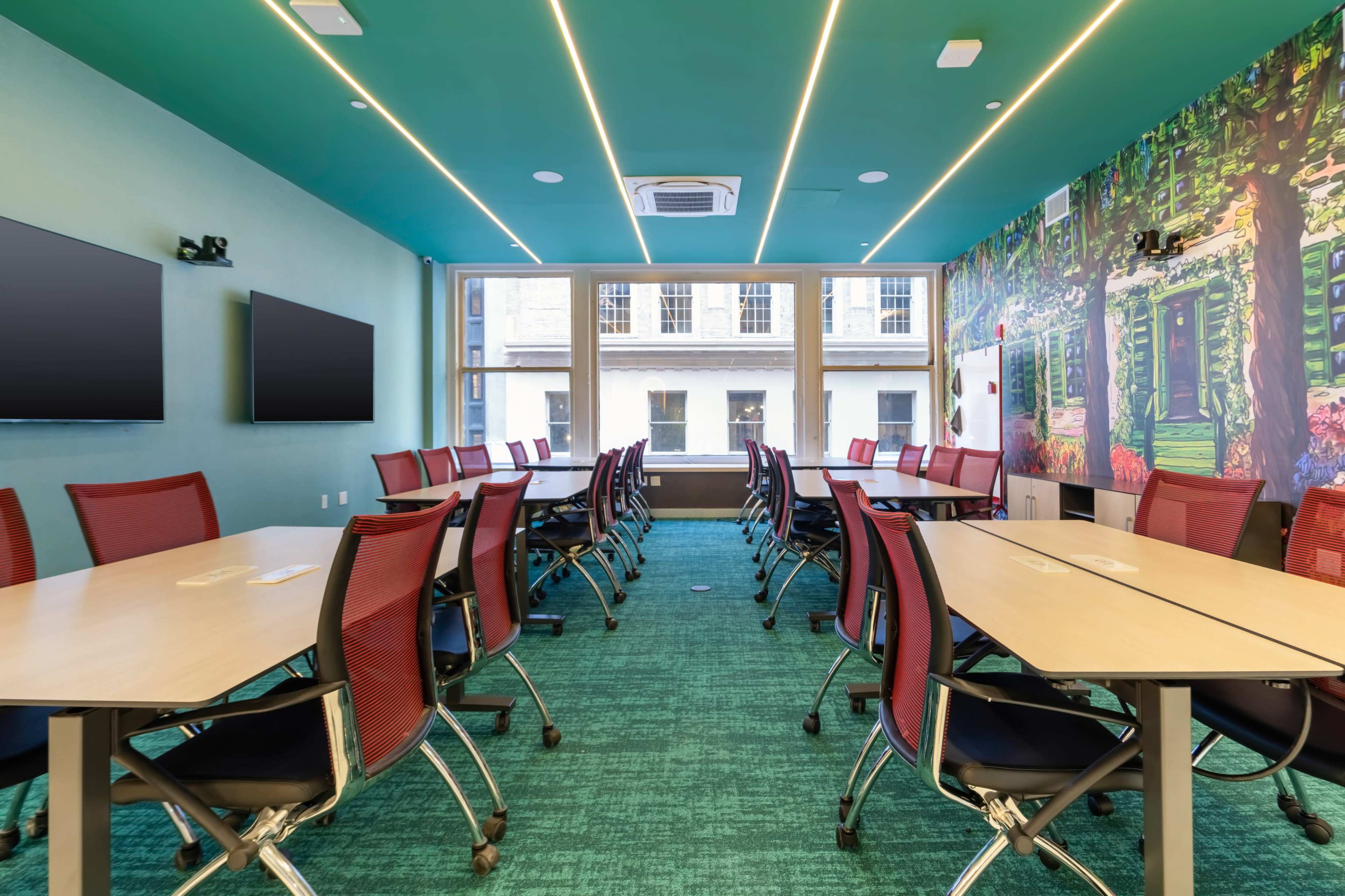 Artist  Themed Monet  Meeting & Events Space - Just Opened up to 40 Attendees Floor to Ceiling Windows-- Lounge and Phone Booths Nearby * 50% Off Promo - Grand Opening * Image in Midtown Manhattan, New York, NY