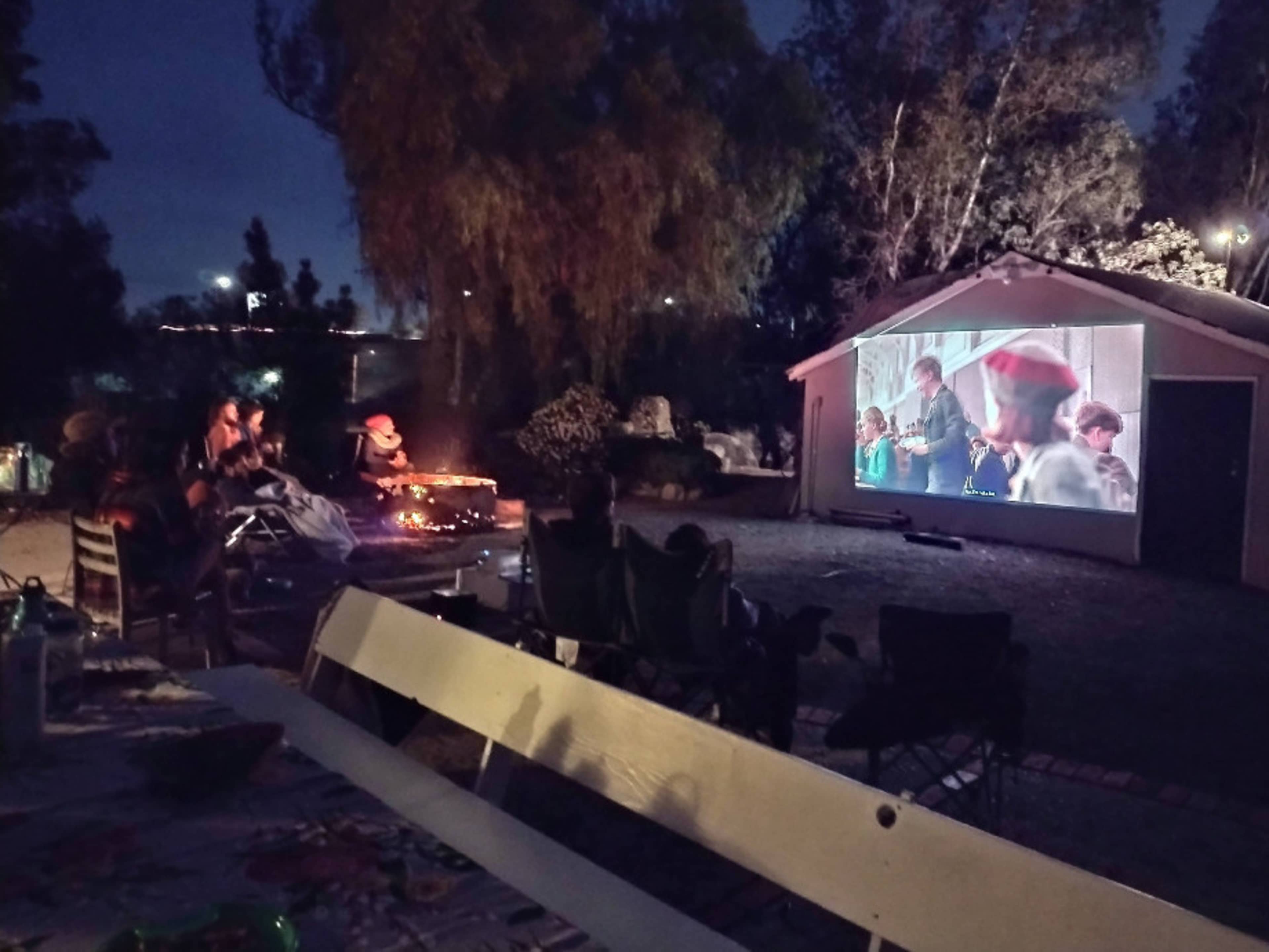 Bonfire with firewood