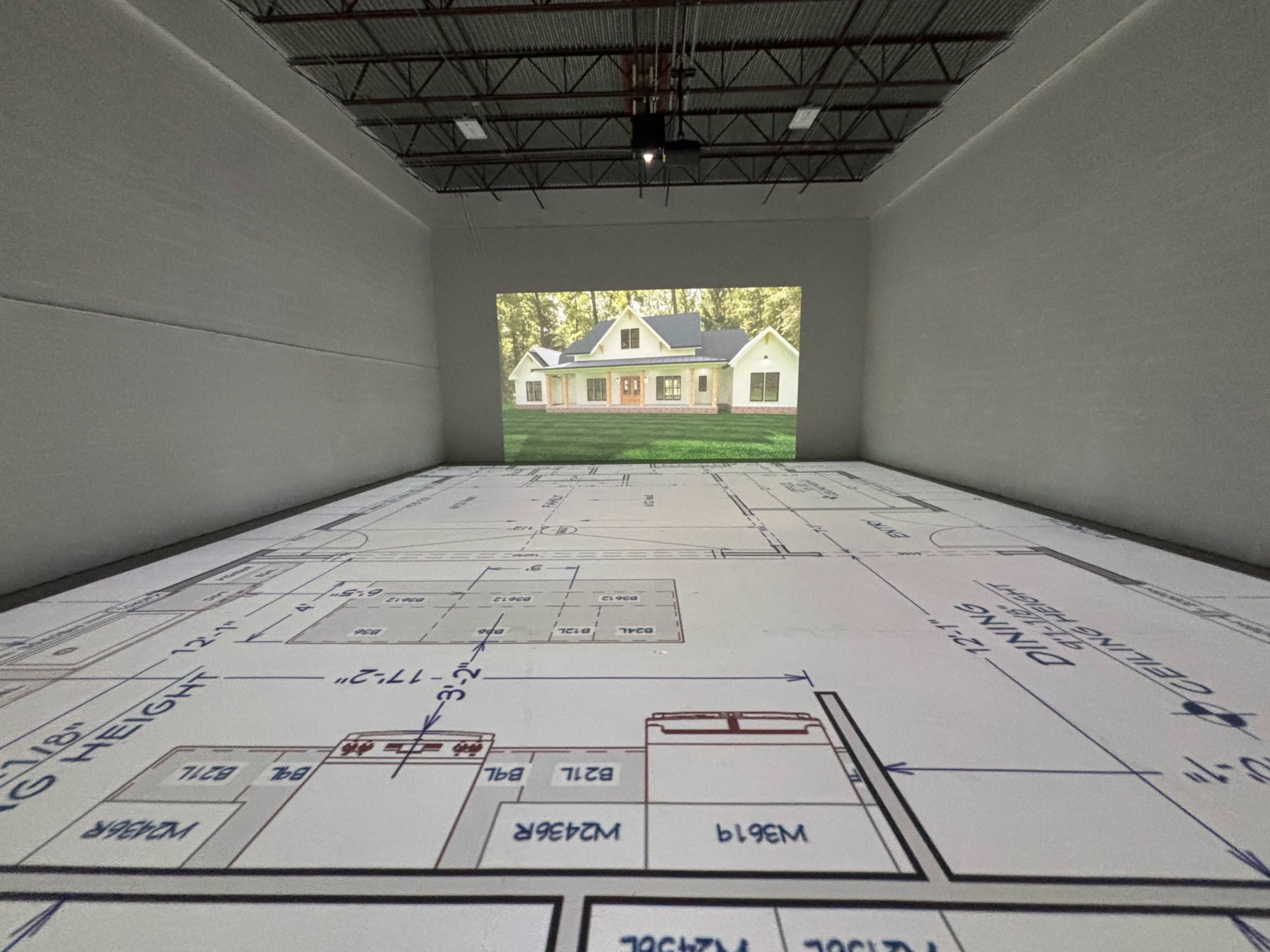 High Ceiling Warehouse with Floor & Wall Projection Image in Doral, Doral, FL