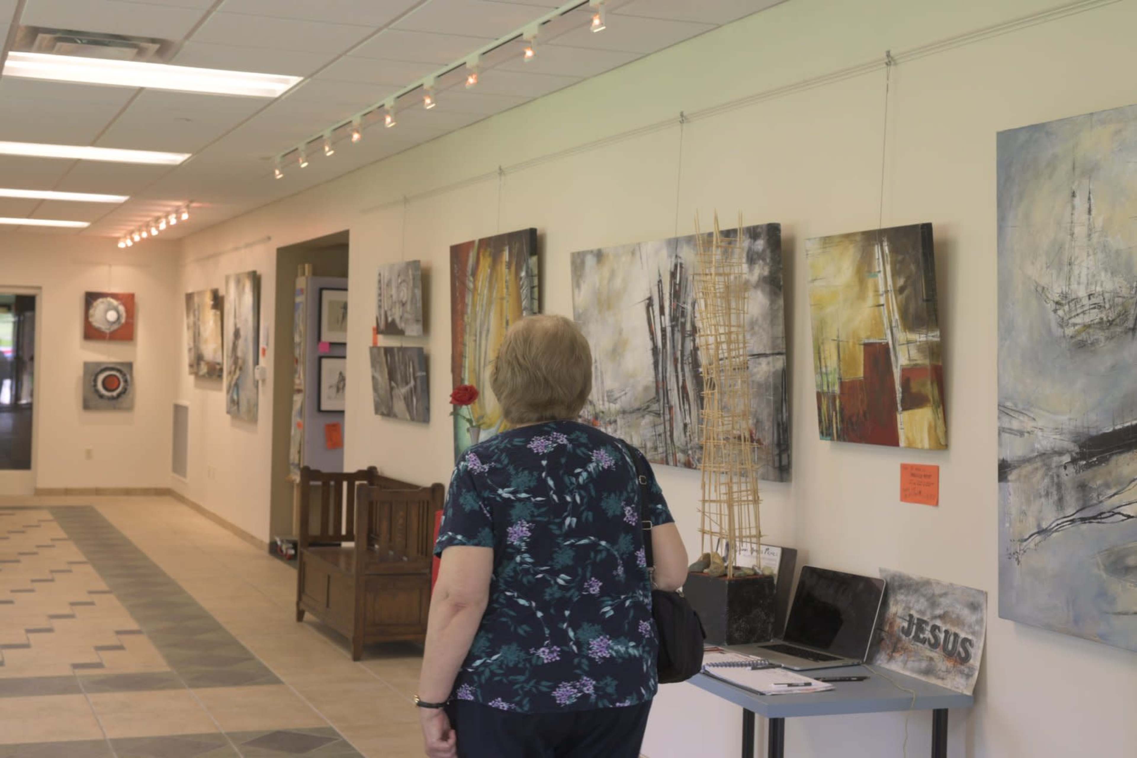 Flexible gallery space with modern ammendities (including caterer's kitchen) featuring local artists in a rural setting overlooking historic woods and farmland. Image in Macon Township, Clinton, MI