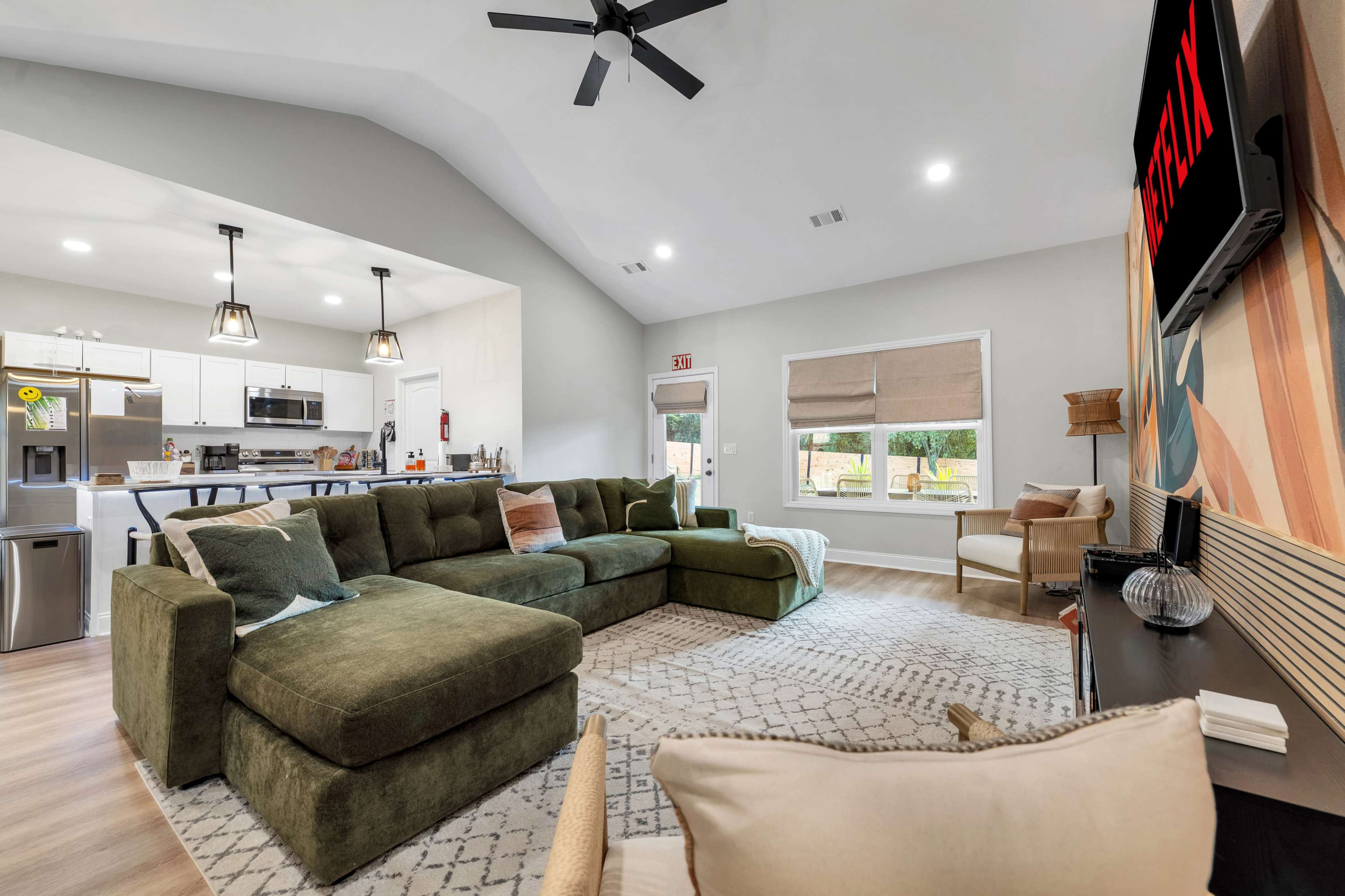 Brand New Designer Home, With Cathedral Ceiling and Massive Fire Pit and Backyard Image in East Columbus, Columbus, GA