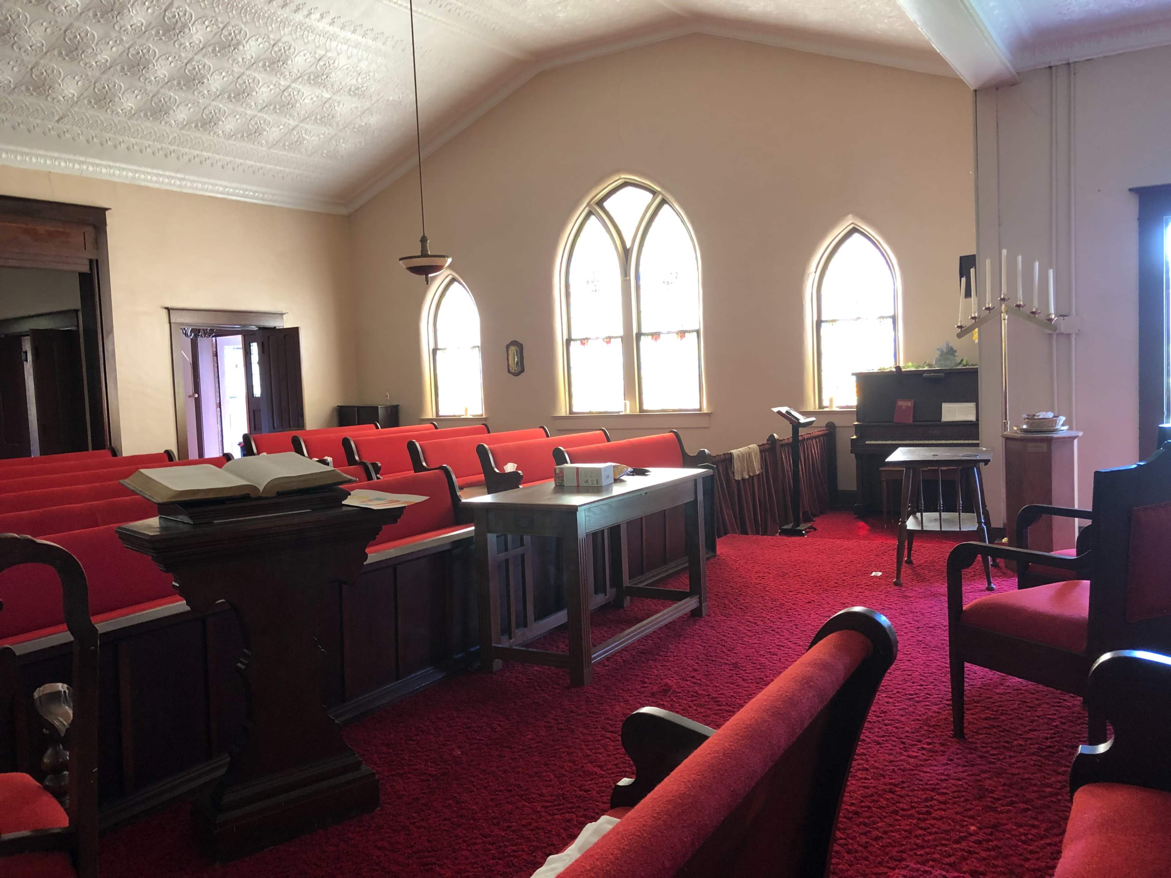 Classic American Gothic village church Image in Dupont, Dupont, IN