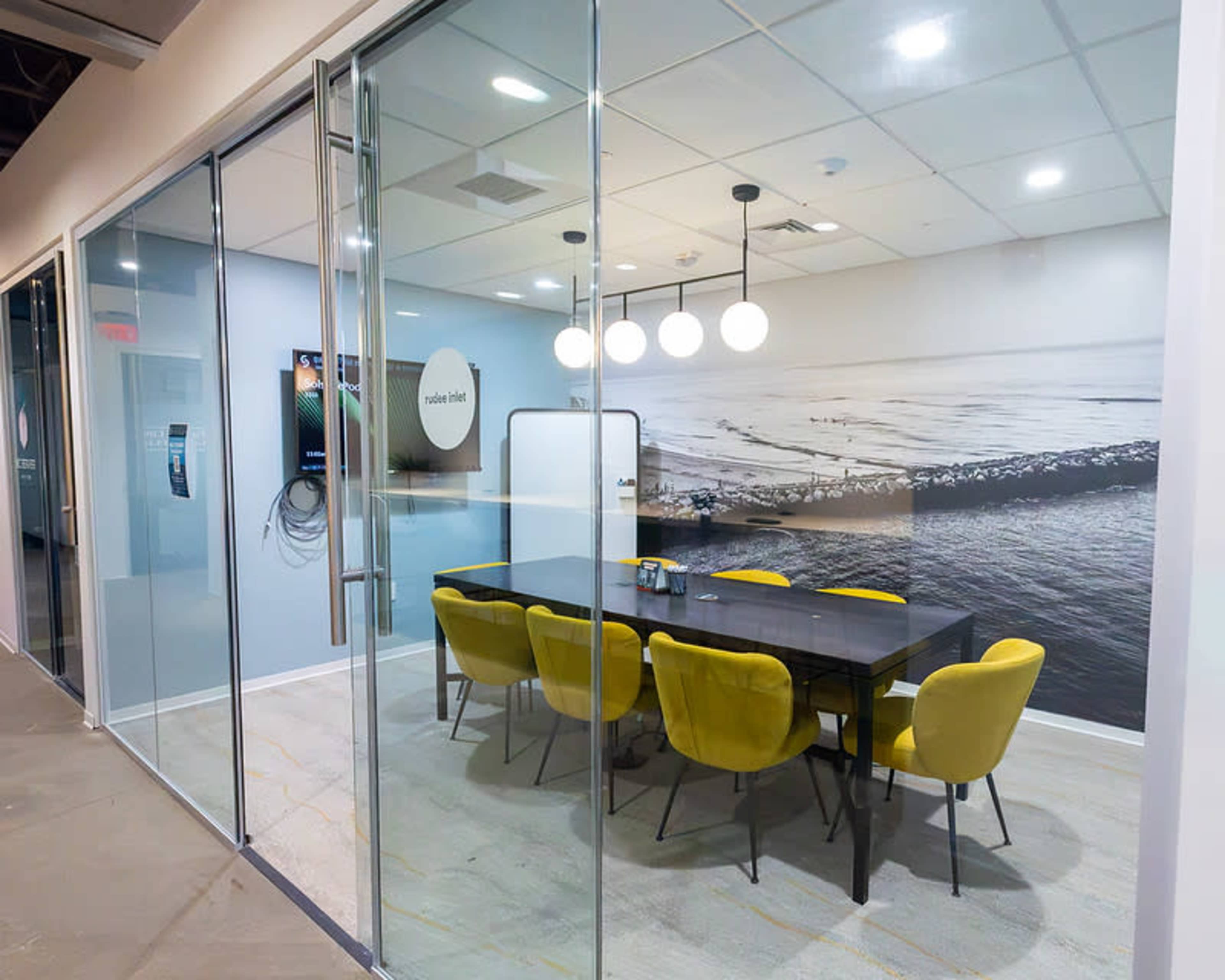 Modern 8-Person Meeting Room in Virginia Beach | Rudee Inlet Image in Northwest, Virginia Beach, VA