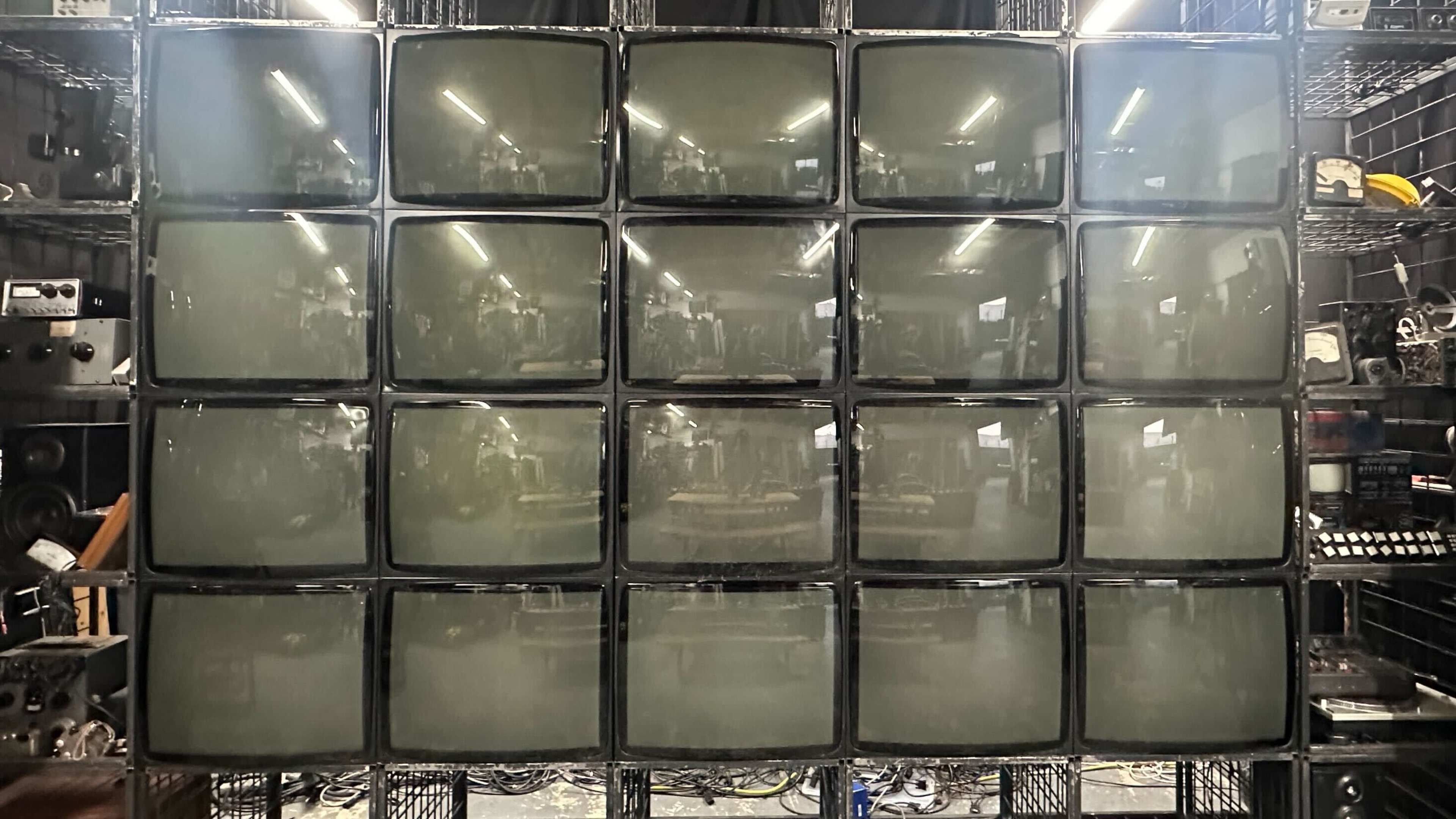 Spacious Creative Video Studio with Tech Team, Props & Custom Vintage TV Wall Image in East Los Angeles, Los Angeles, CA