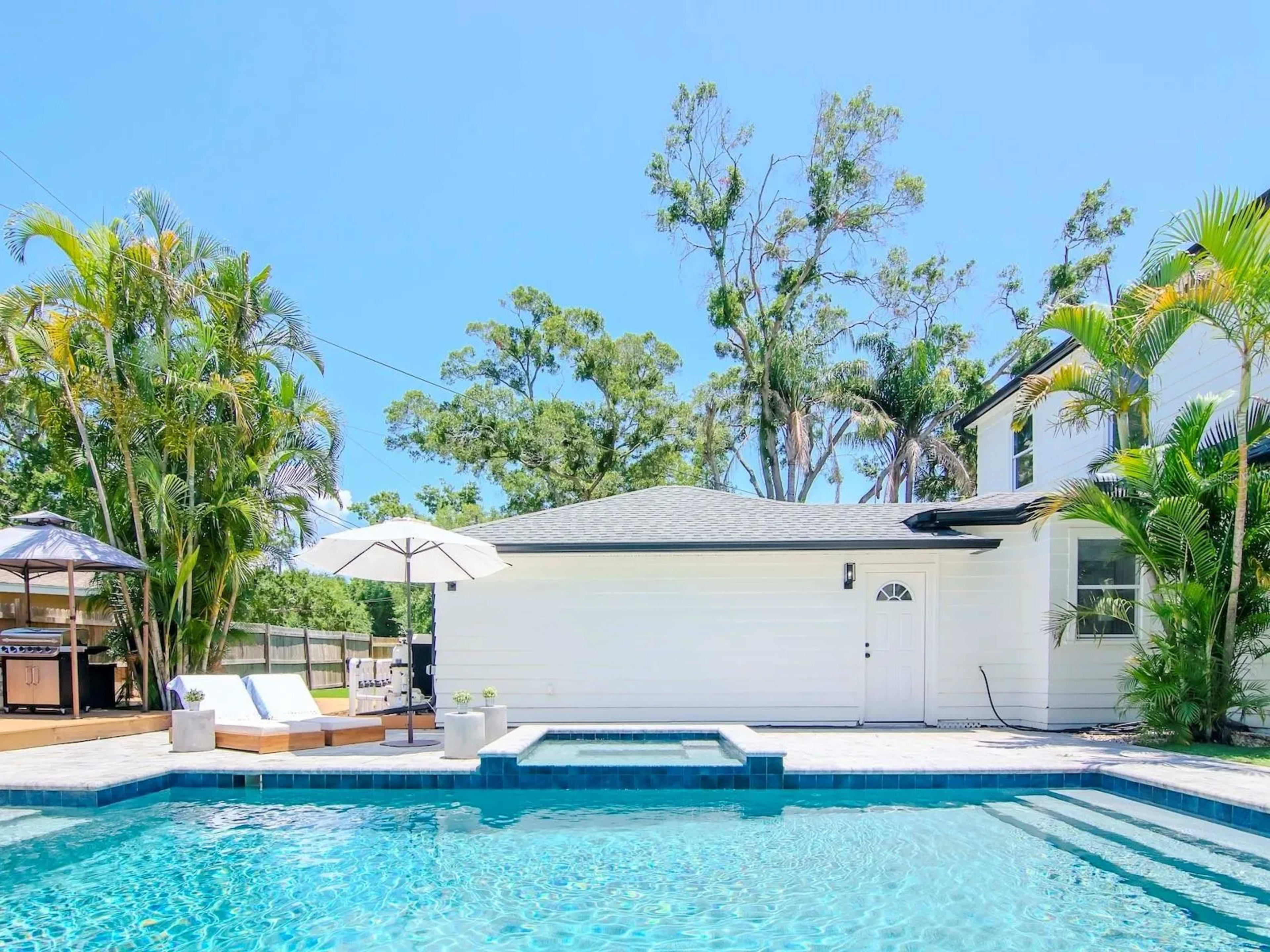 Backyard Pool Oasis with Extra Yard Image in St. Petersburg, St Petersburg, FL
