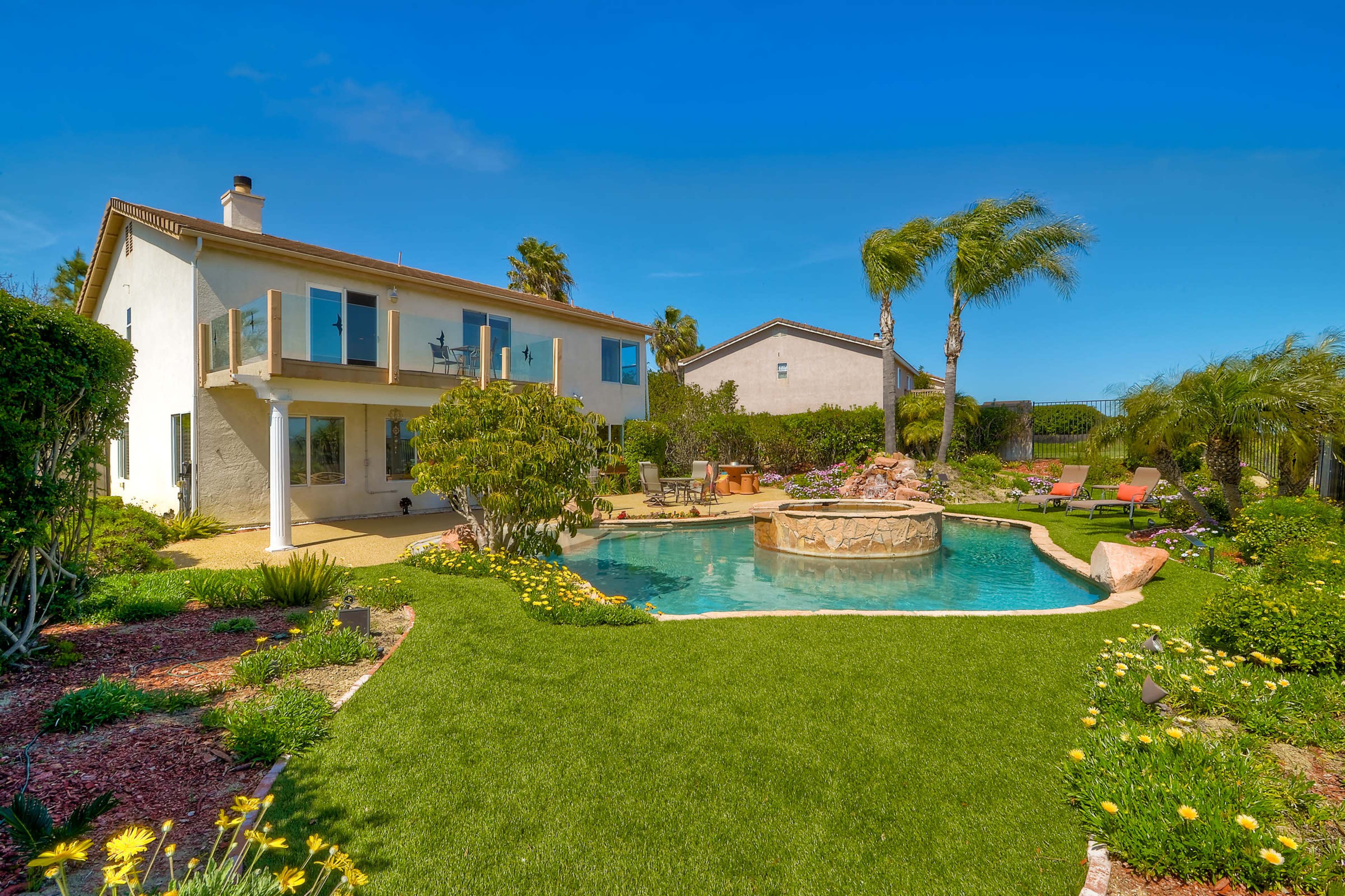 Lavish Pool & Spa 3 miles from the Oceanside beach. View. Image in Oceanside, Oceanside, CA