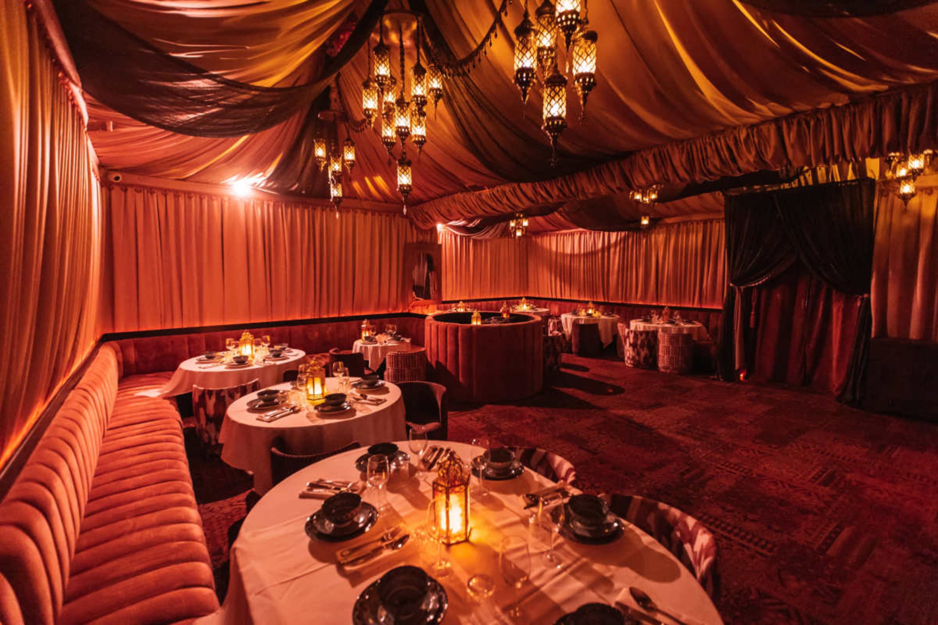 Private Room Inside Authentic Moroccan-decor Restaurant and Club Image in Hollywood, Los Angeles, CA
