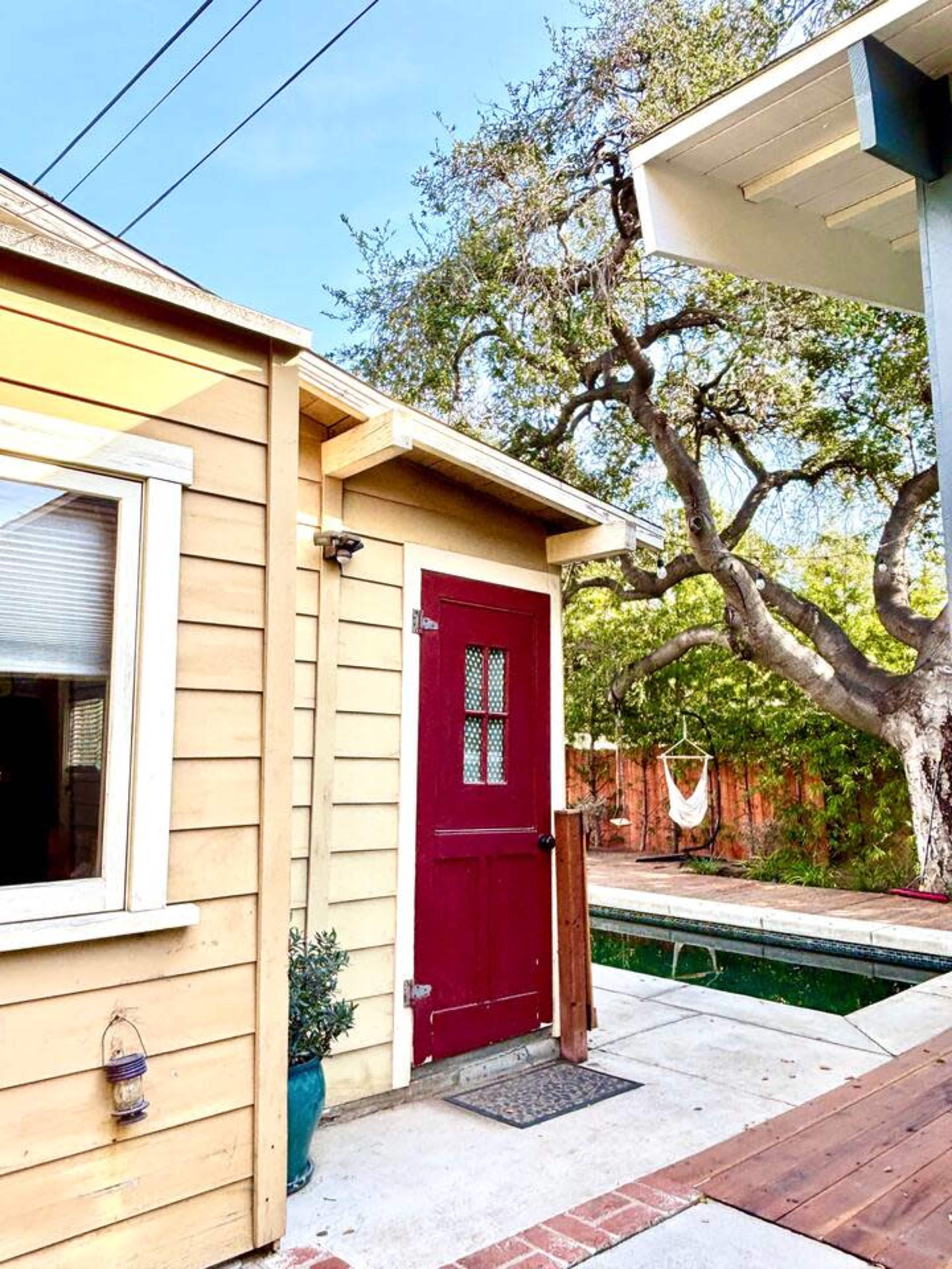 Tranquil Japanese-Inspired Yard with Lap Pool & Redwood Deck Image in Pasadena, Pasadena, CA