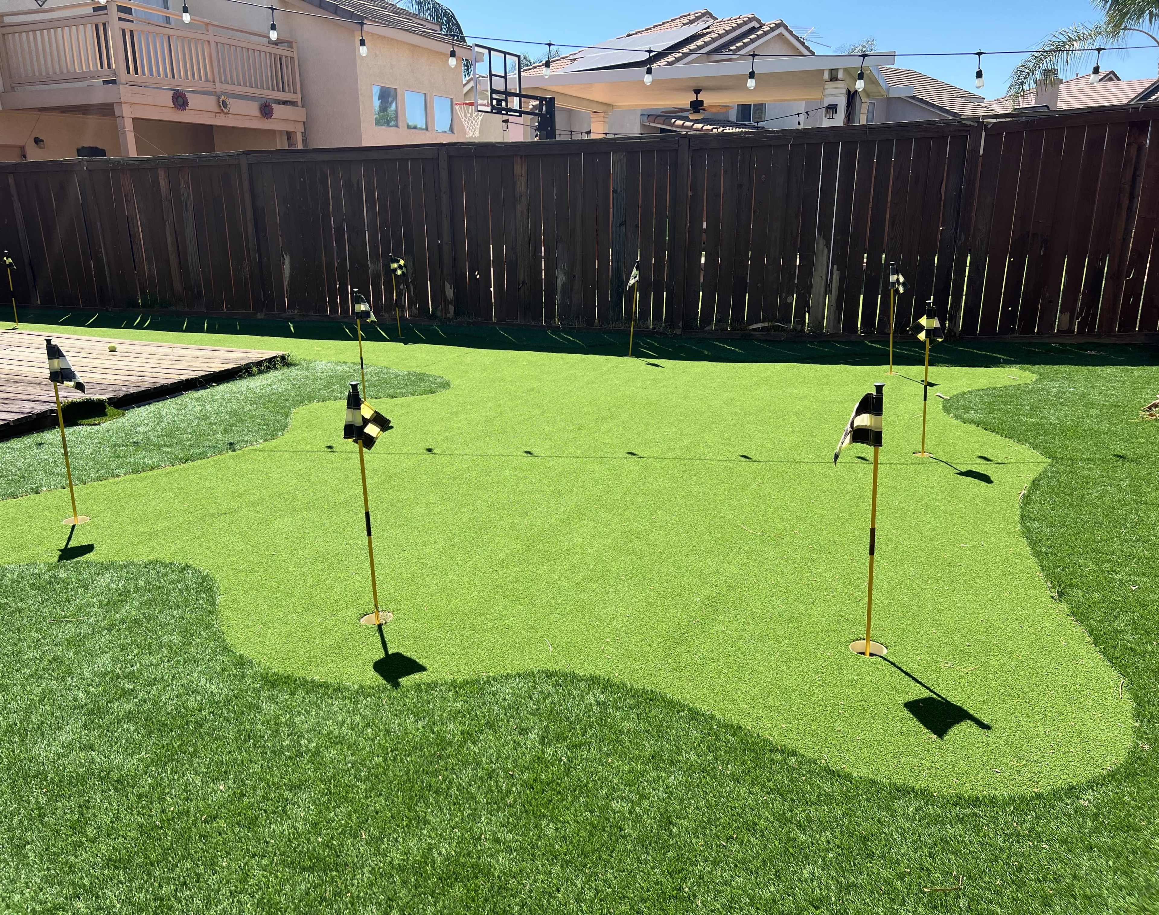 Perris Ca, Backyard with putting green Image in Perris, Perris, CA