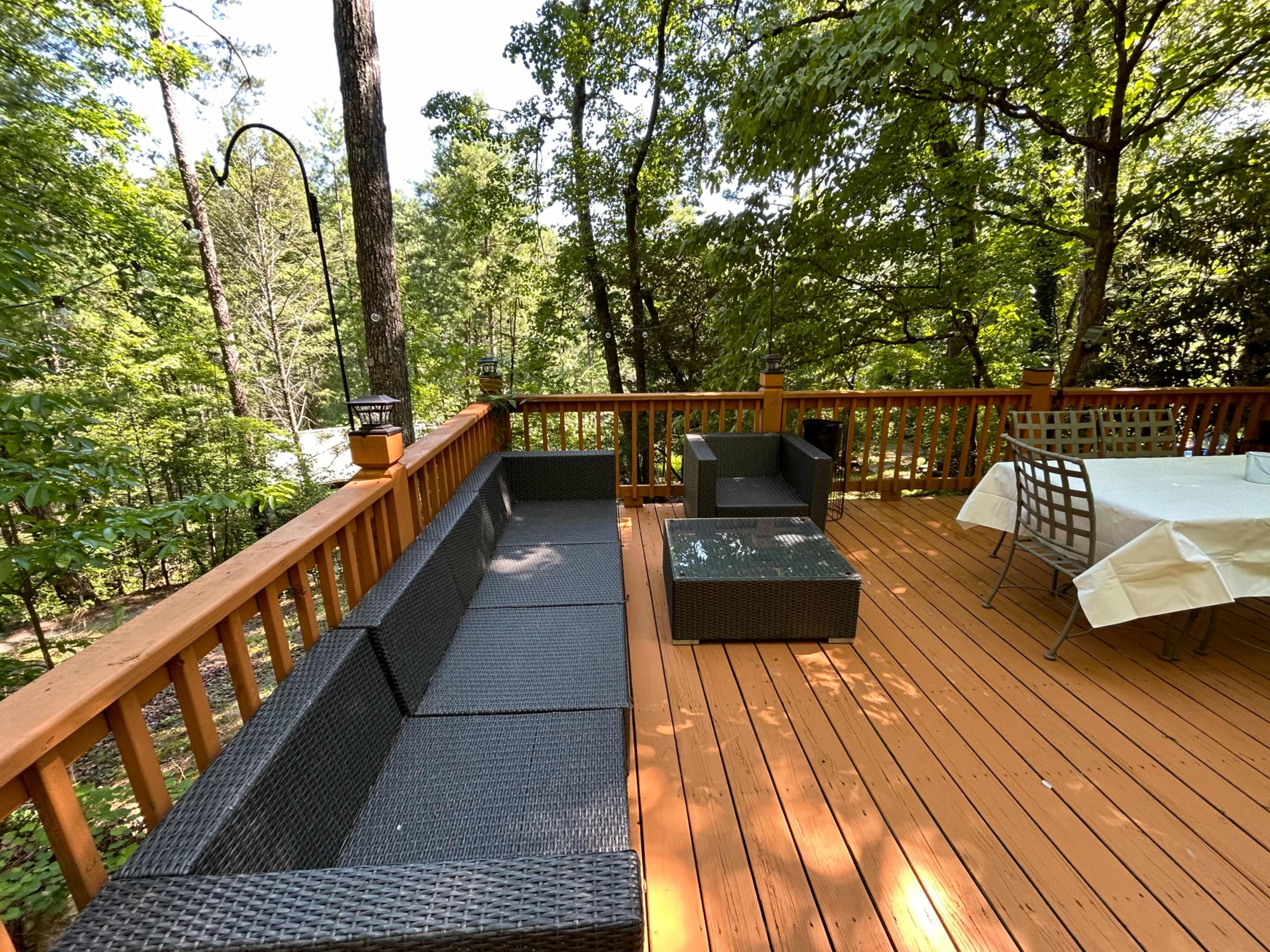 Cabin w/large porches, outdoor spaces, sun rooms, and soothing sounds from Toccoa River! Image in , Blue Ridge, GA